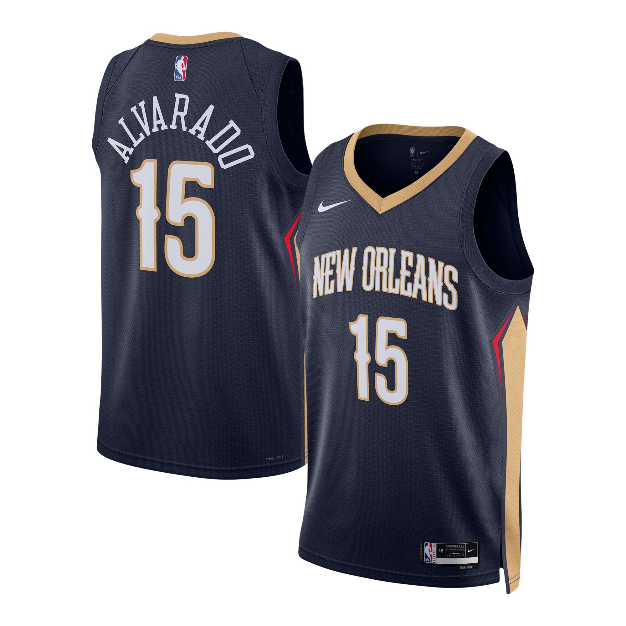 Jose Alvarado New Orleans Pelicans Nike Unisex Swingman Jersey - Association Edition - Navy - vstockx