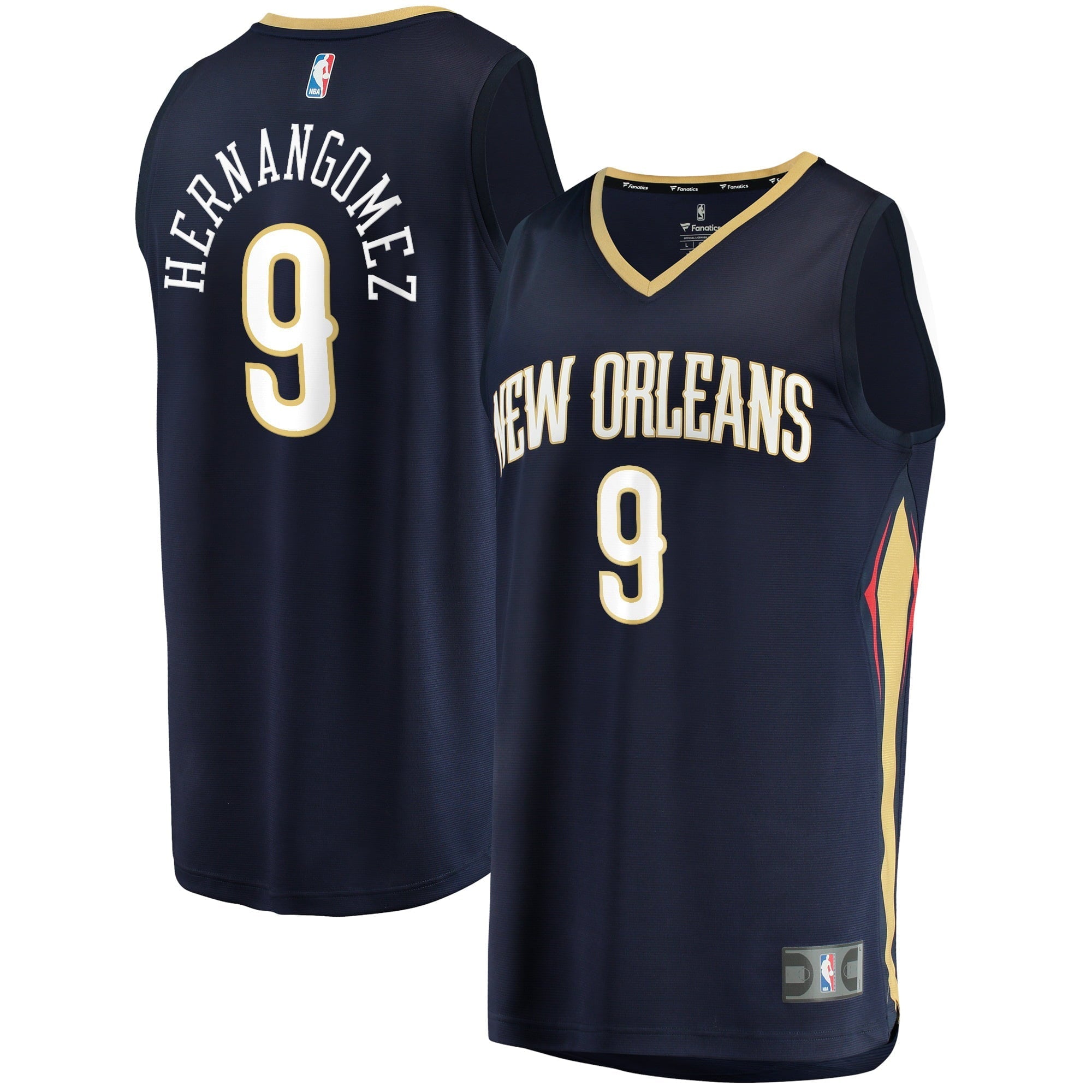 Men's Fanatics Branded Willy Hernangomez Navy New Orleans Pelicans 2021/22 Fast Break Replica Jersey - Icon Edition - vstockx