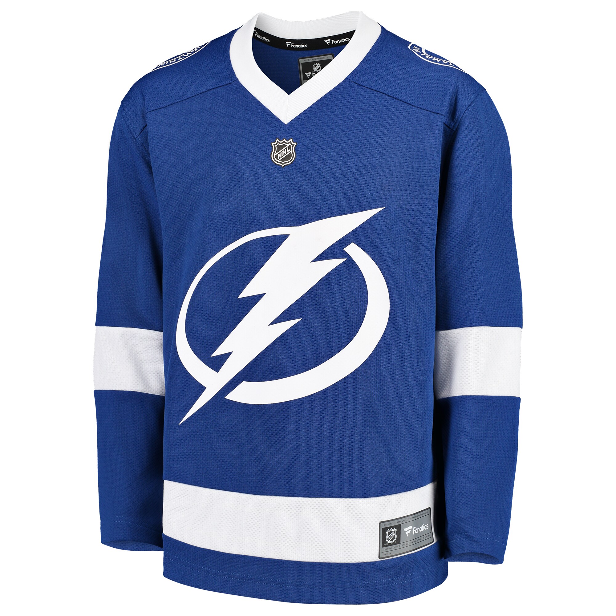 Tampa Bay Lightning Fanatics Branded Youth Home Replica Blank Jersey - Blue - vstockx