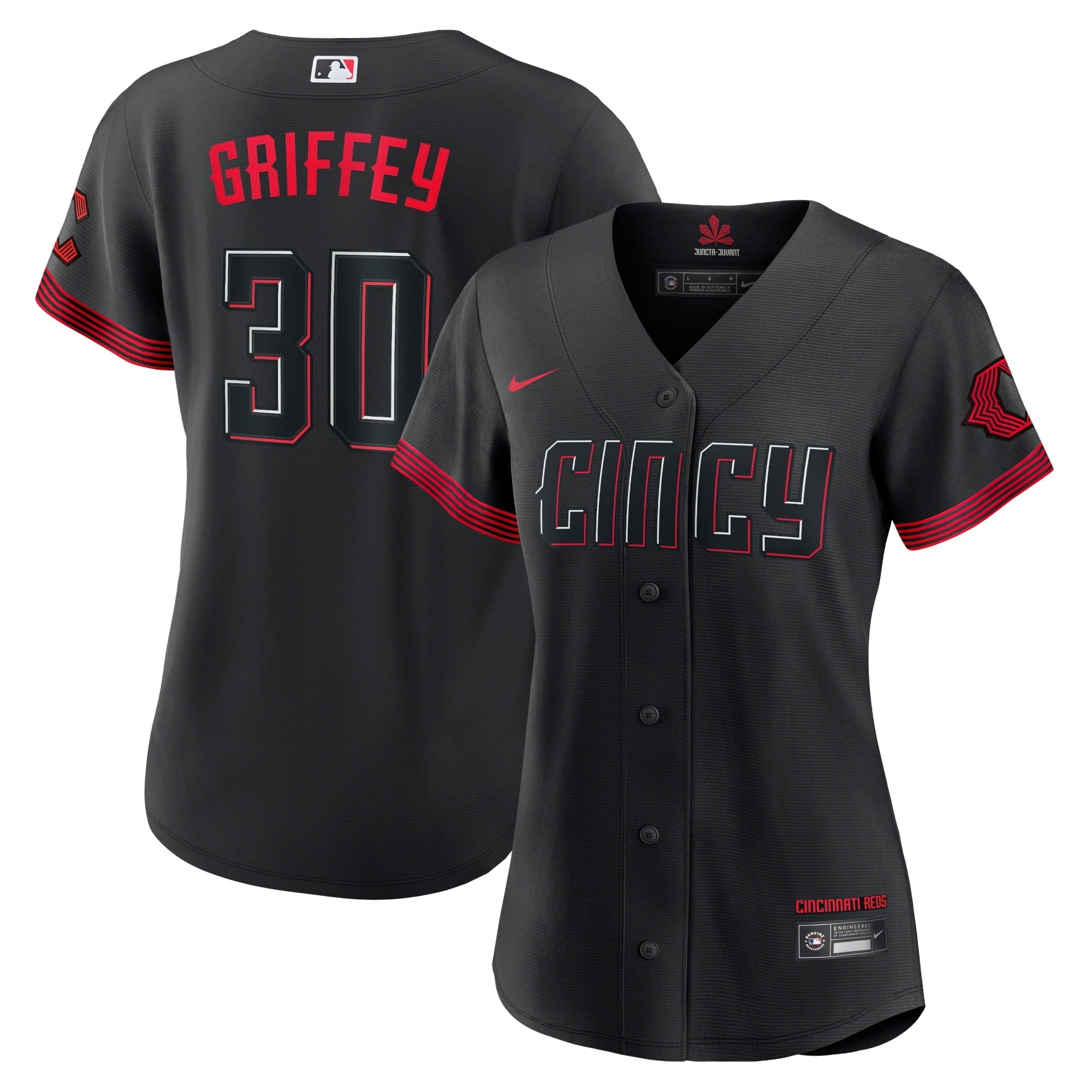 Women's Nike Ken Griffey Jr. Black Cincinnati Reds 2023 City Connect Replica Player Jersey - vstockx