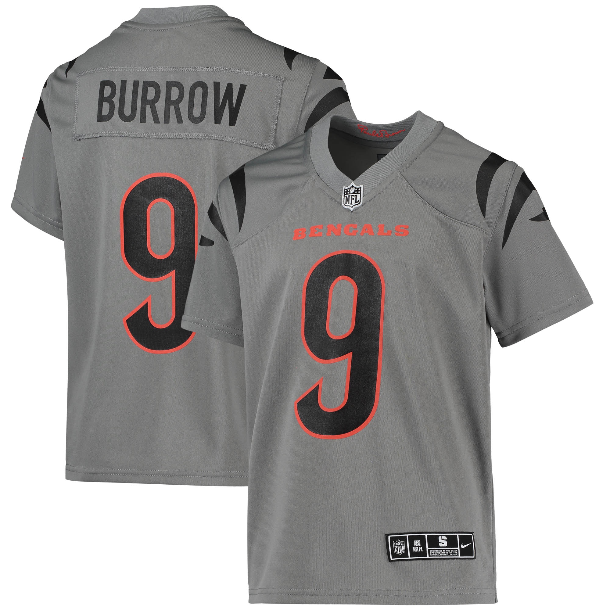 Joe Burrow Cincinnati Bengals Nike Youth Inverted Team Game Jersey - Gray - vstockx