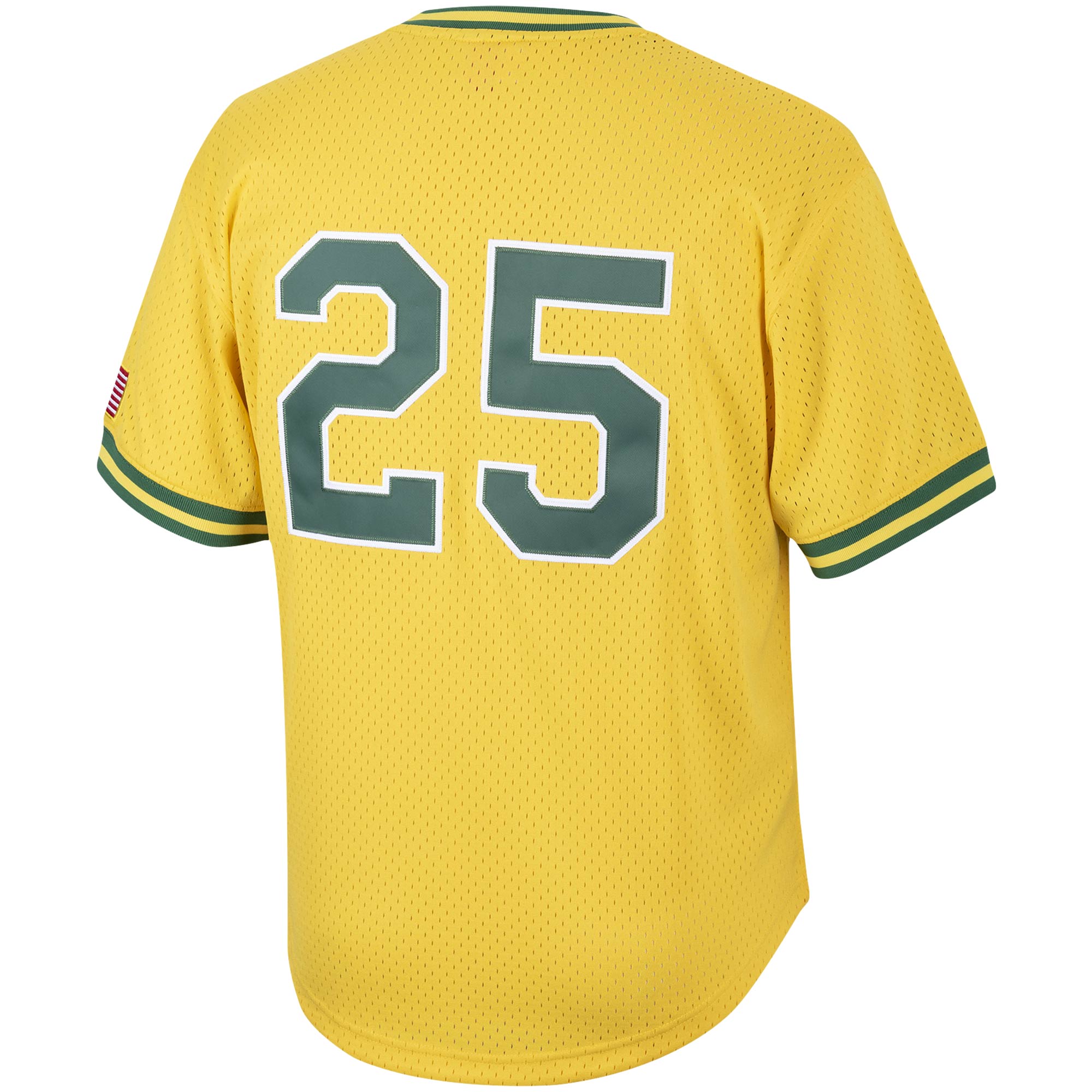Mark McGwire Oakland Athletics Mitchell & Ness Cooperstown Collection Mesh Batting Practice Jersey - Gold - vstockx