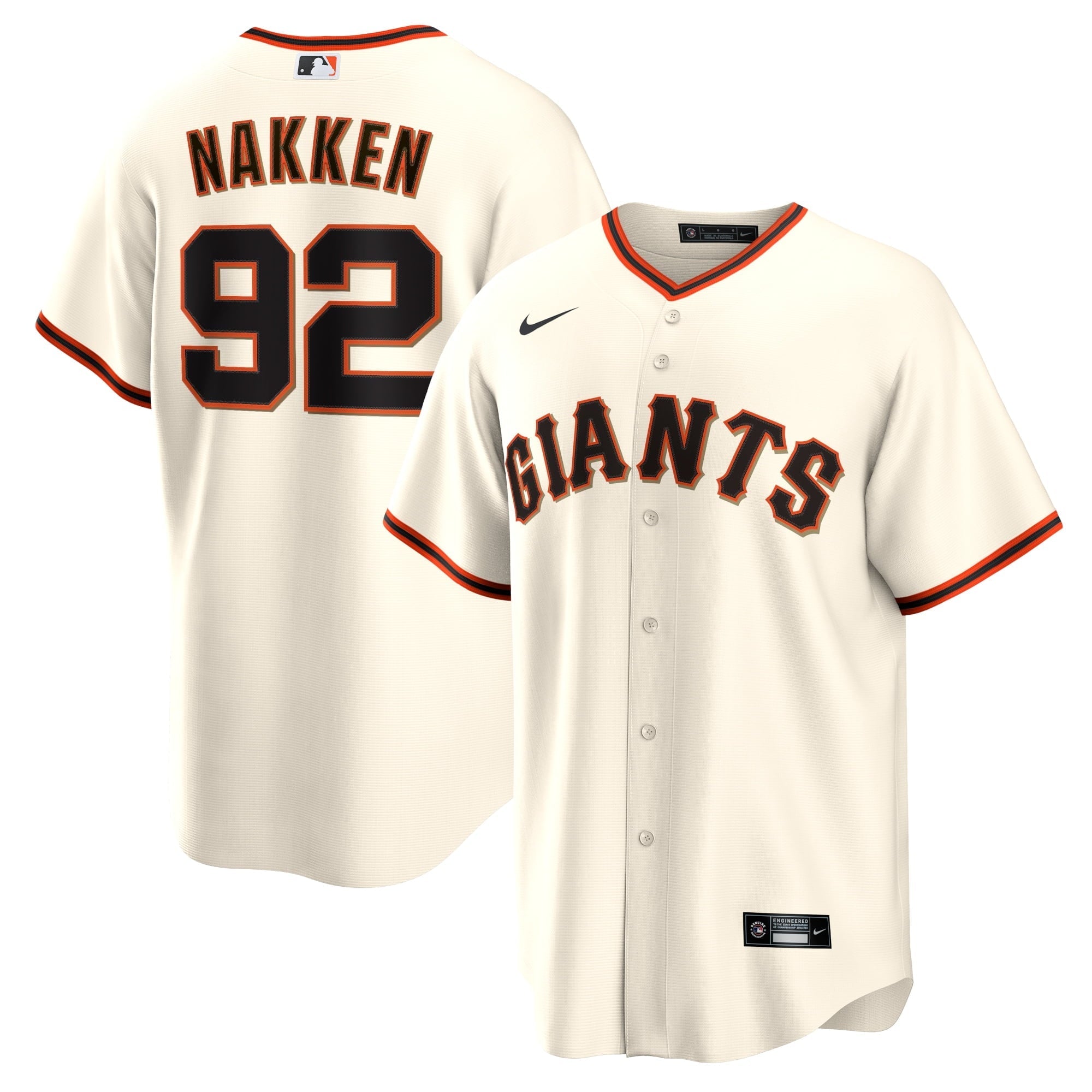 Men's Nike Alyssa Nakken Cream San Francisco Giants Home Replica Player Jersey - vstockx