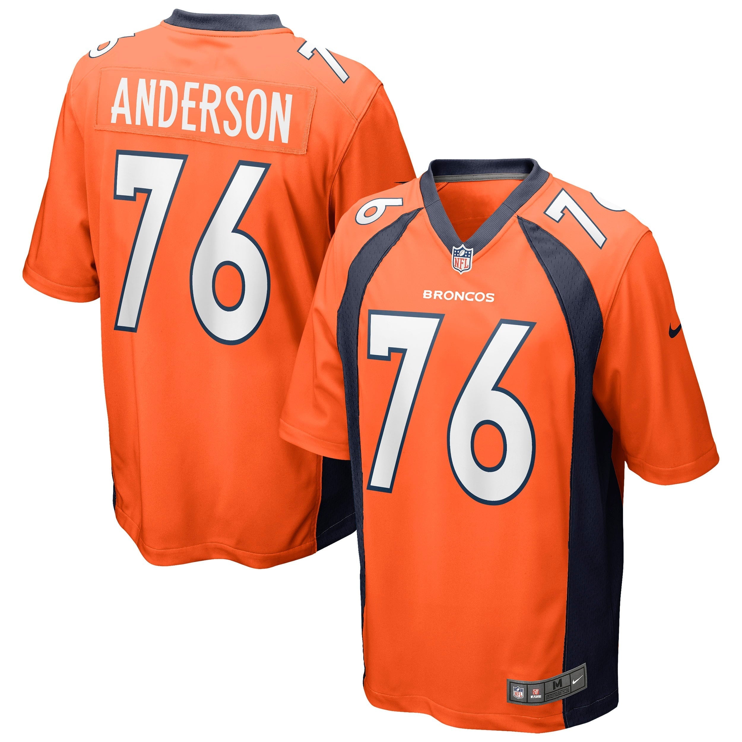 Men's Nike Calvin Anderson Orange Denver Broncos Game Jersey - vstockx
