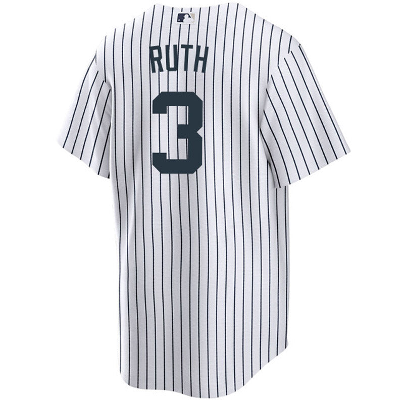 Youth New York Yankees Babe Ruth Replica Home Jersey - White - vstockx