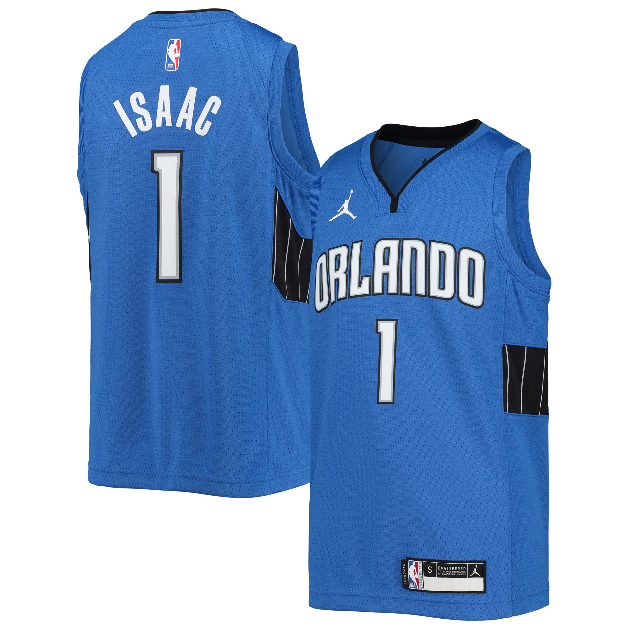 Jonathan Isaac Orlando Magic Jordans Brand Youth 2020/21 Player Jersey - Statement Edition - Blue - vstockx