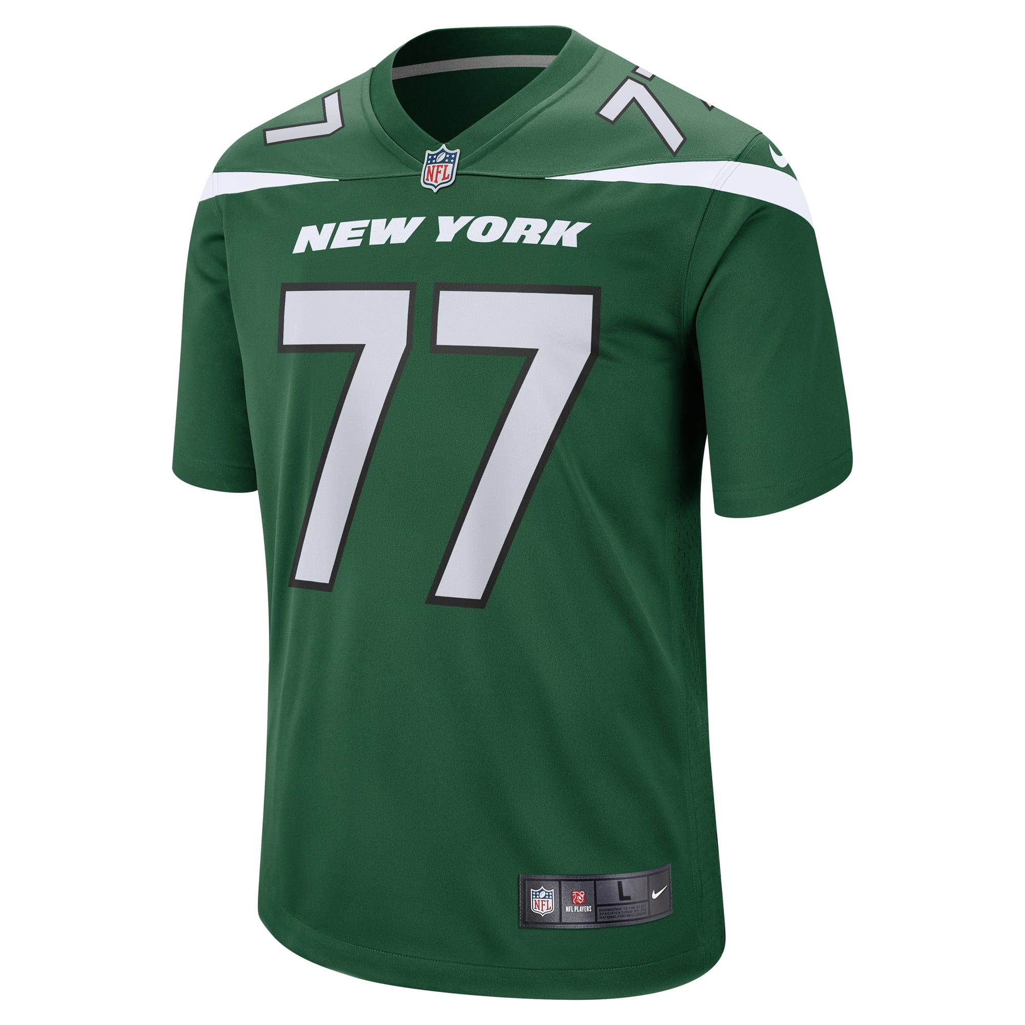 Men's Nike Mekhi Becton Gotham Green New York Jets Player Game Jersey - vstockx