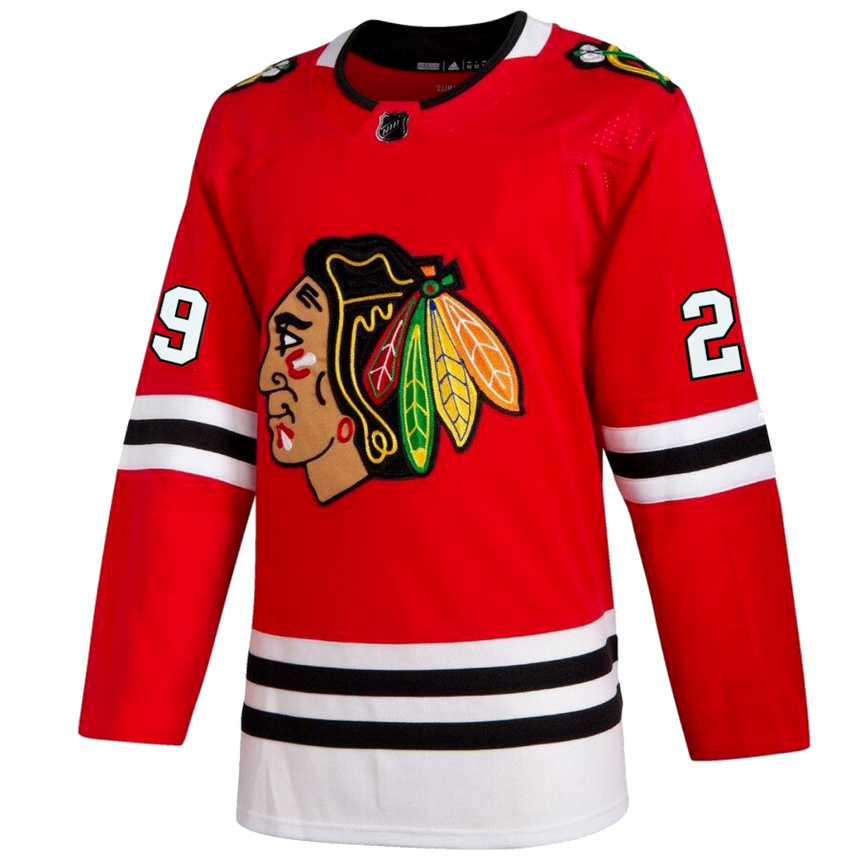 Men's Marc-Andre Fleury Chicago Blackhawks Home Red Adidas Authentic Jersey - vstockx
