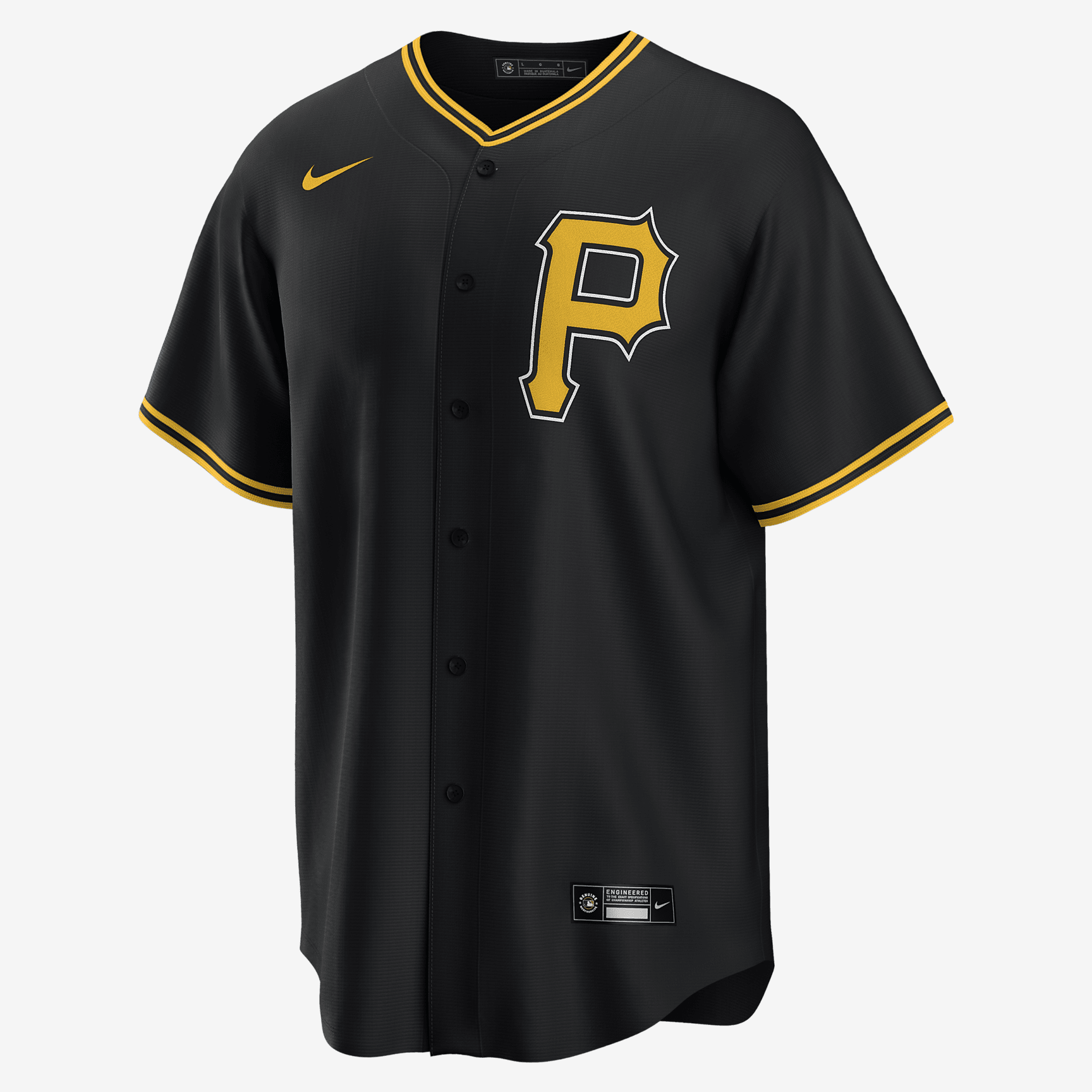 MLB Pittsburgh Pirates Men's Replica Baseball Jersey - Black - vstockx