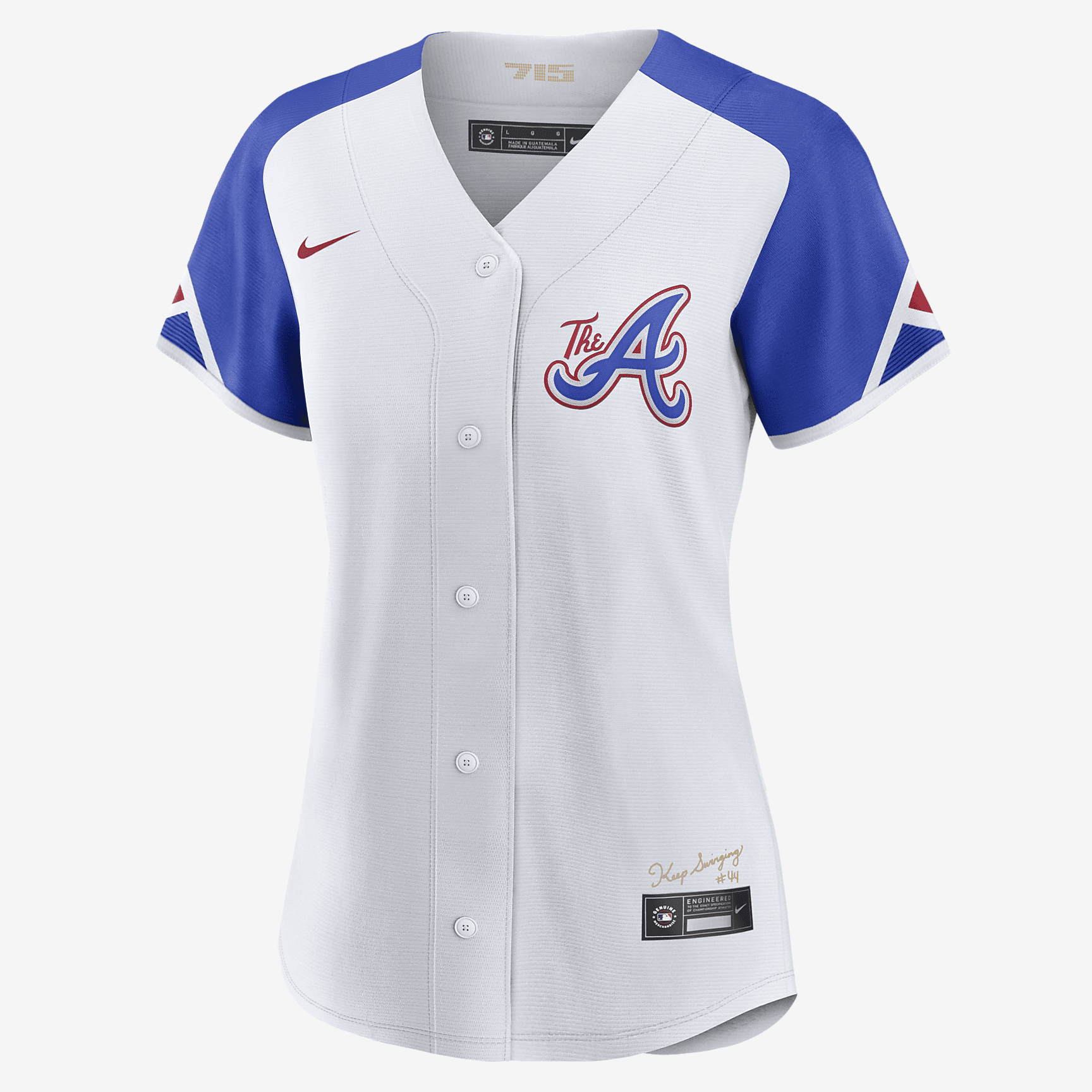 MLB Atlanta Braves City Connect (Austin Riley) Women's Replica Baseball Jersey - White/Royal Blue - vstockx
