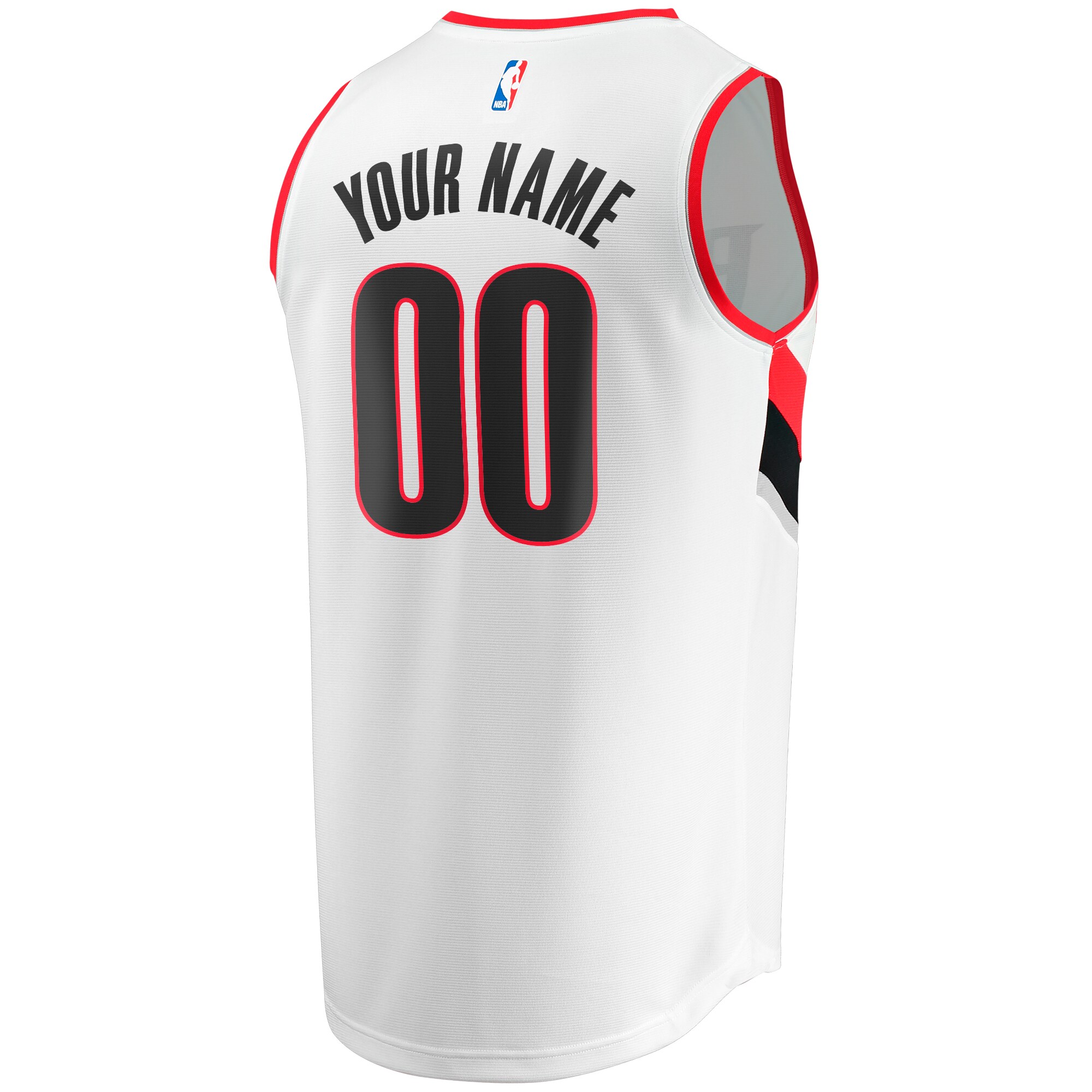 Portland Trail Blazers Fanatics Branded Fast Break Custom Replica Jersey - Association Edition - White - vstockx