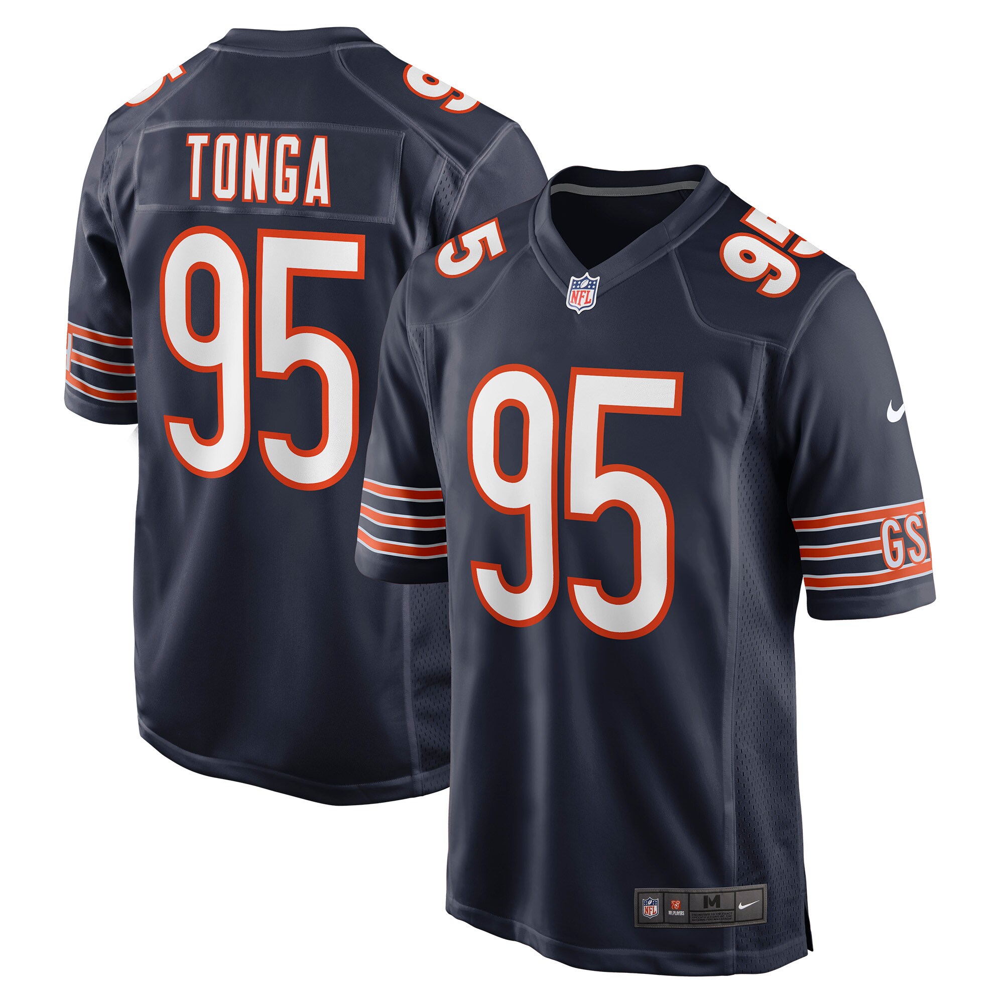 Khyiris Tonga Chicago Bears Nike Game Jersey - Navy - vstockx