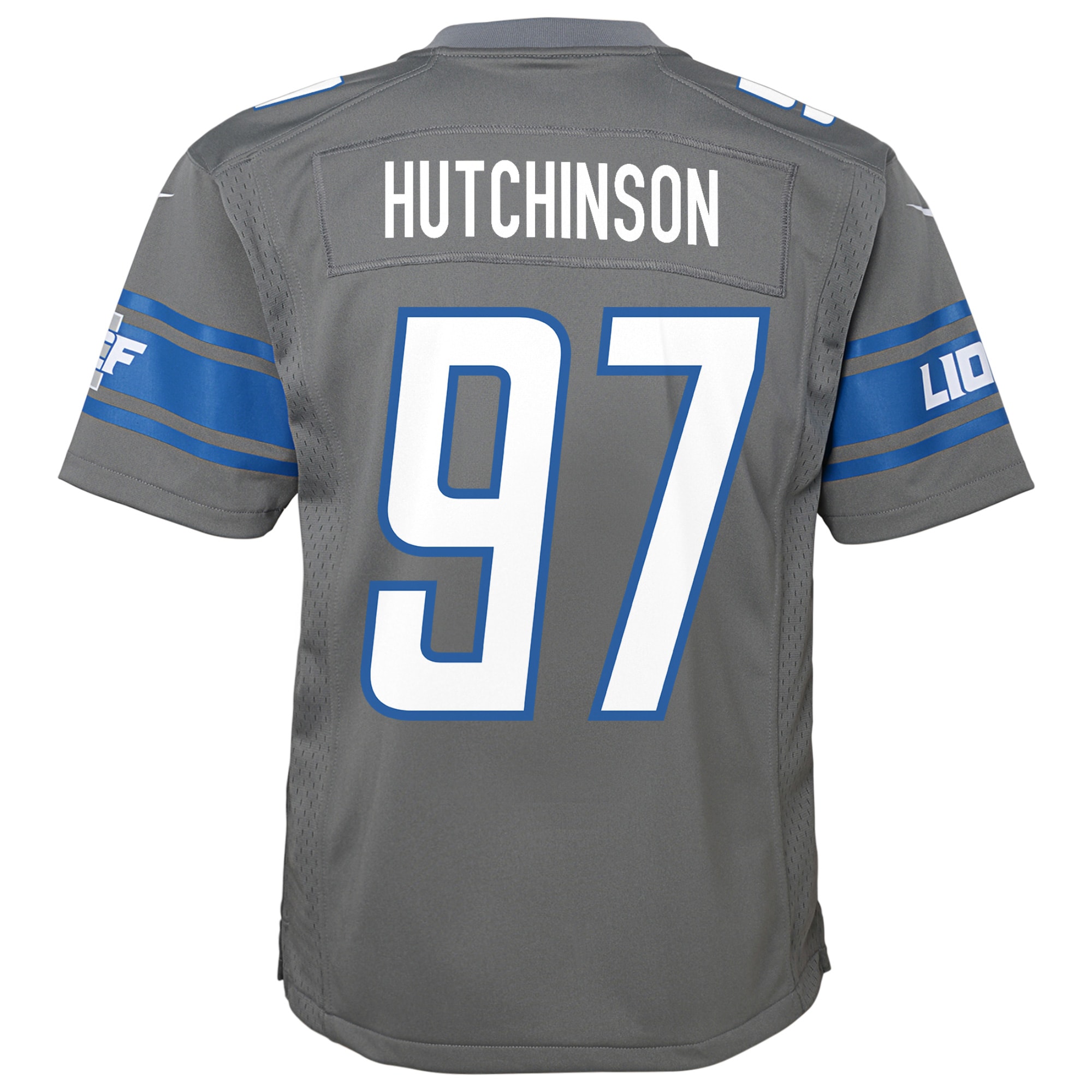 Aidan Hutchinson Detroit Lions Nike Youth Game Jersey - Steel - vstockx