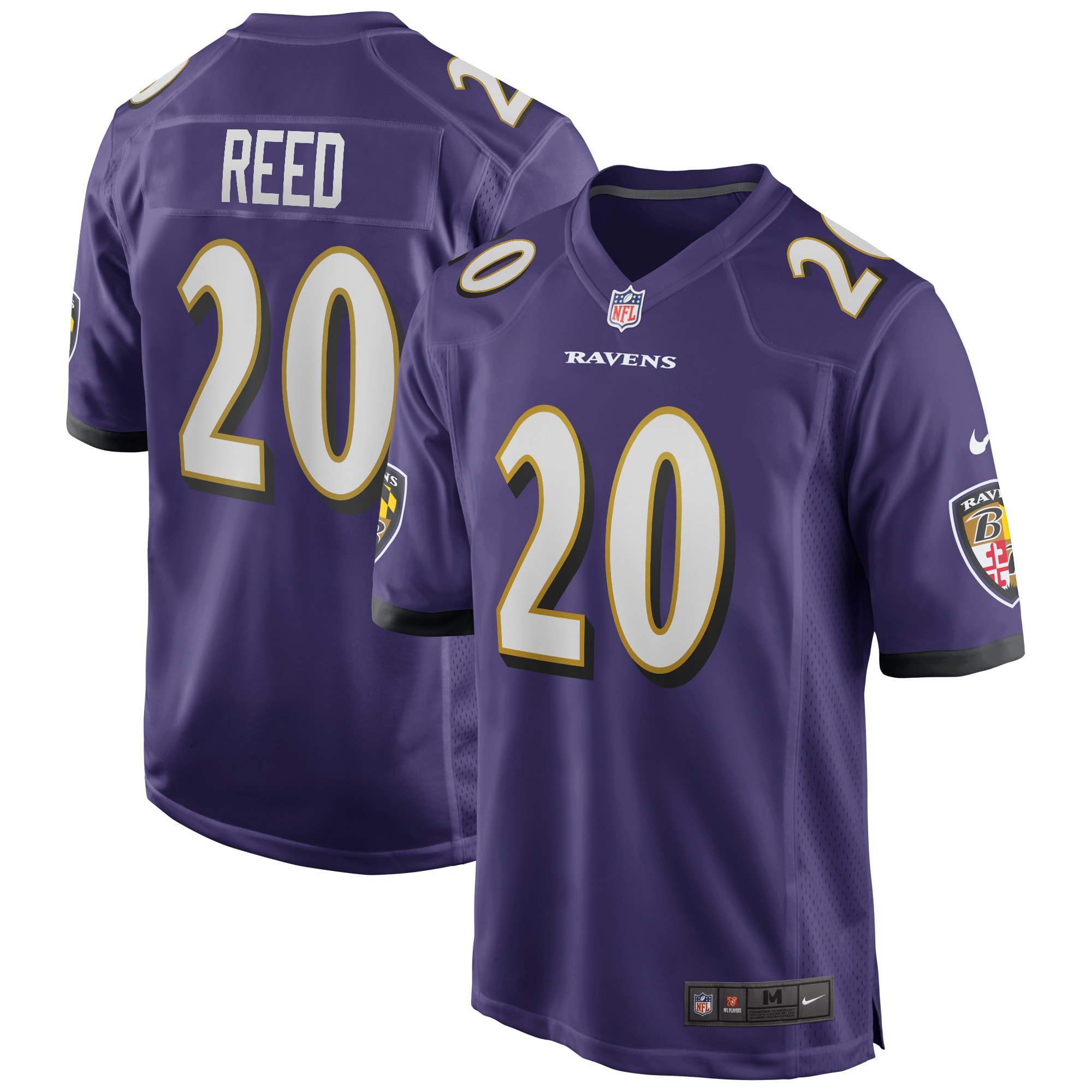 Ed Reed Baltimore Ravens Nike Game Retired Player Jersey - Purple - vstockx