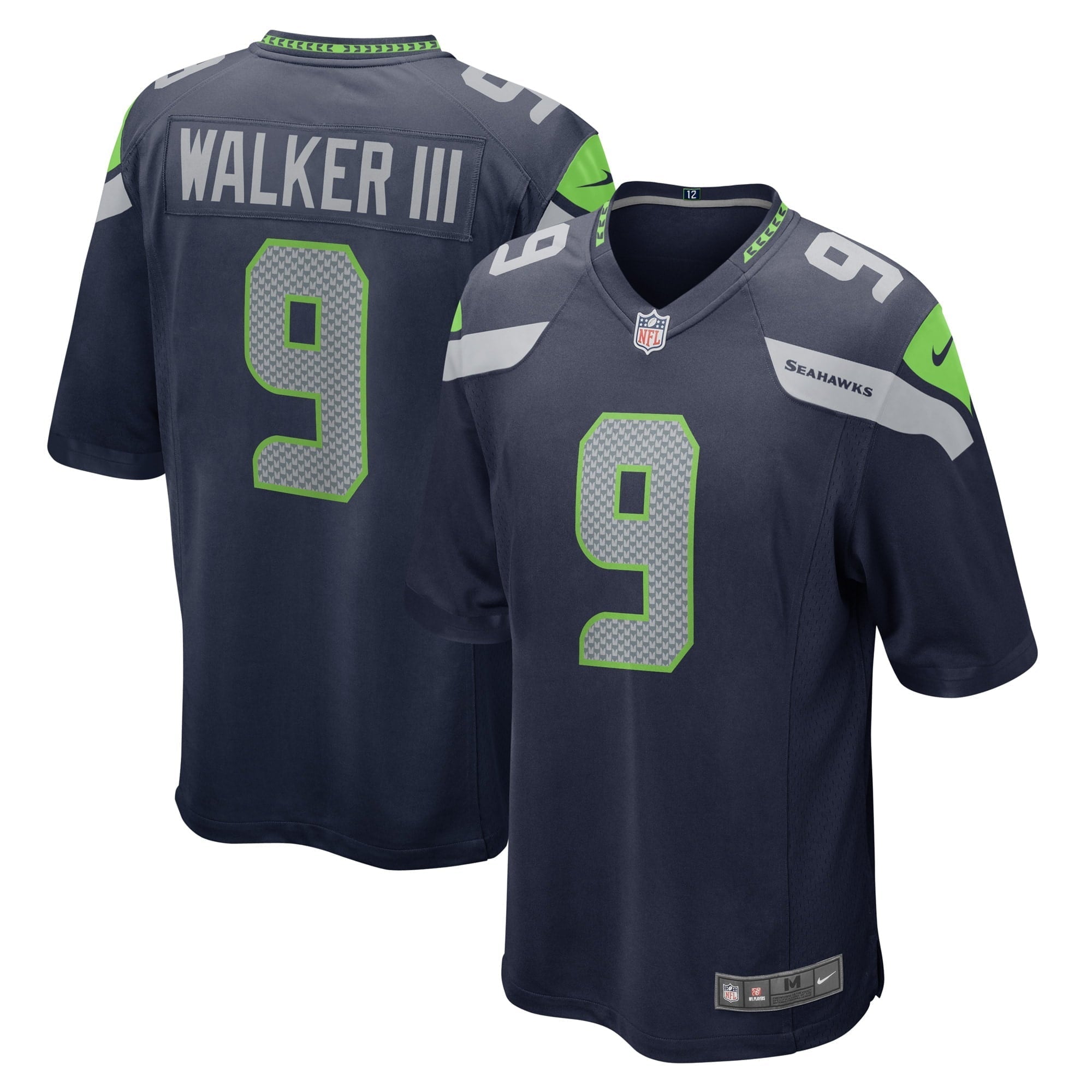 Men's Nike Kenneth Walker III Navy Seattle Seahawks Player Game Jersey - vstockx