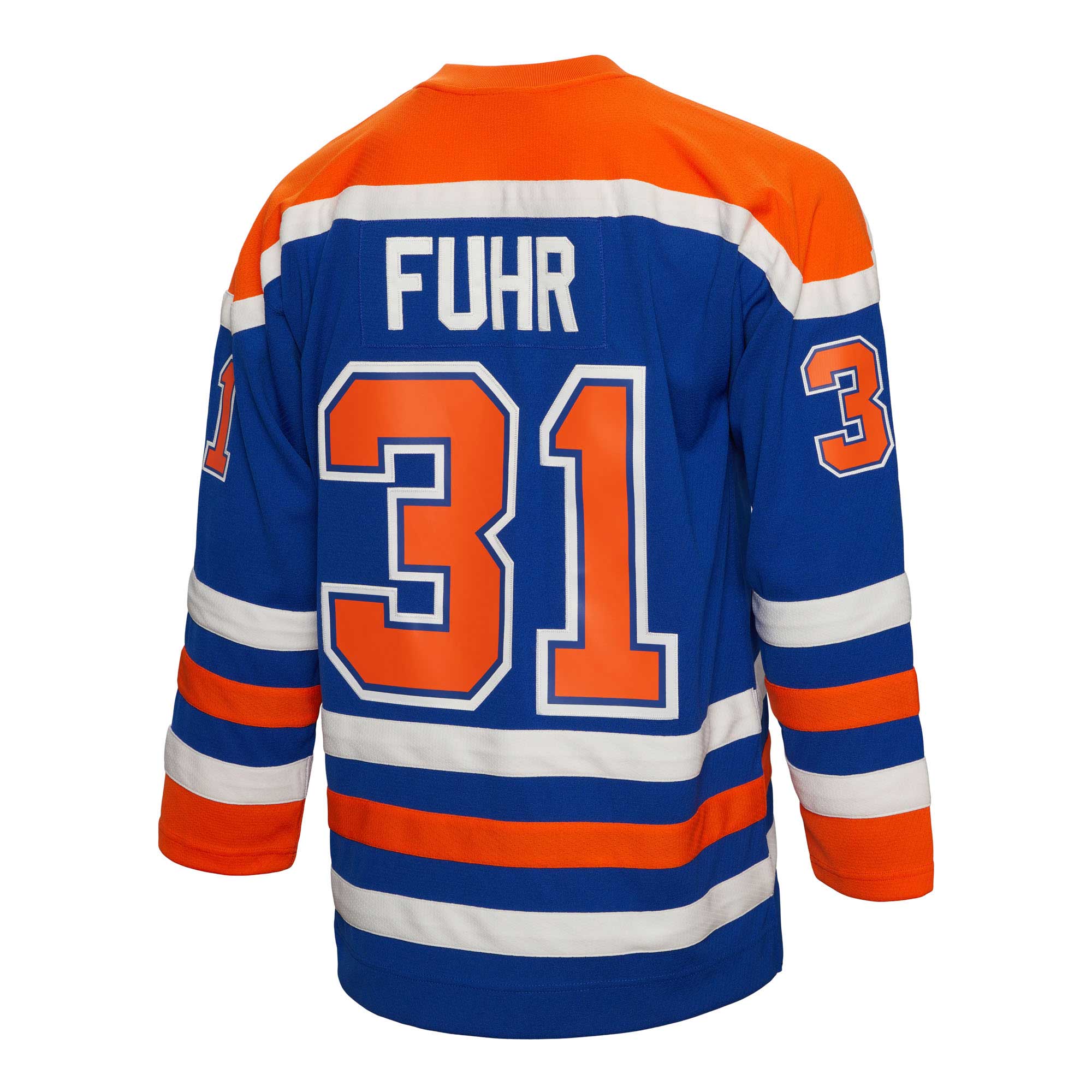 Grant Fuhr Edmonton Oilers Mitchell & Ness 1986/87 Blue Line Player Jersey - Royal - vstockx