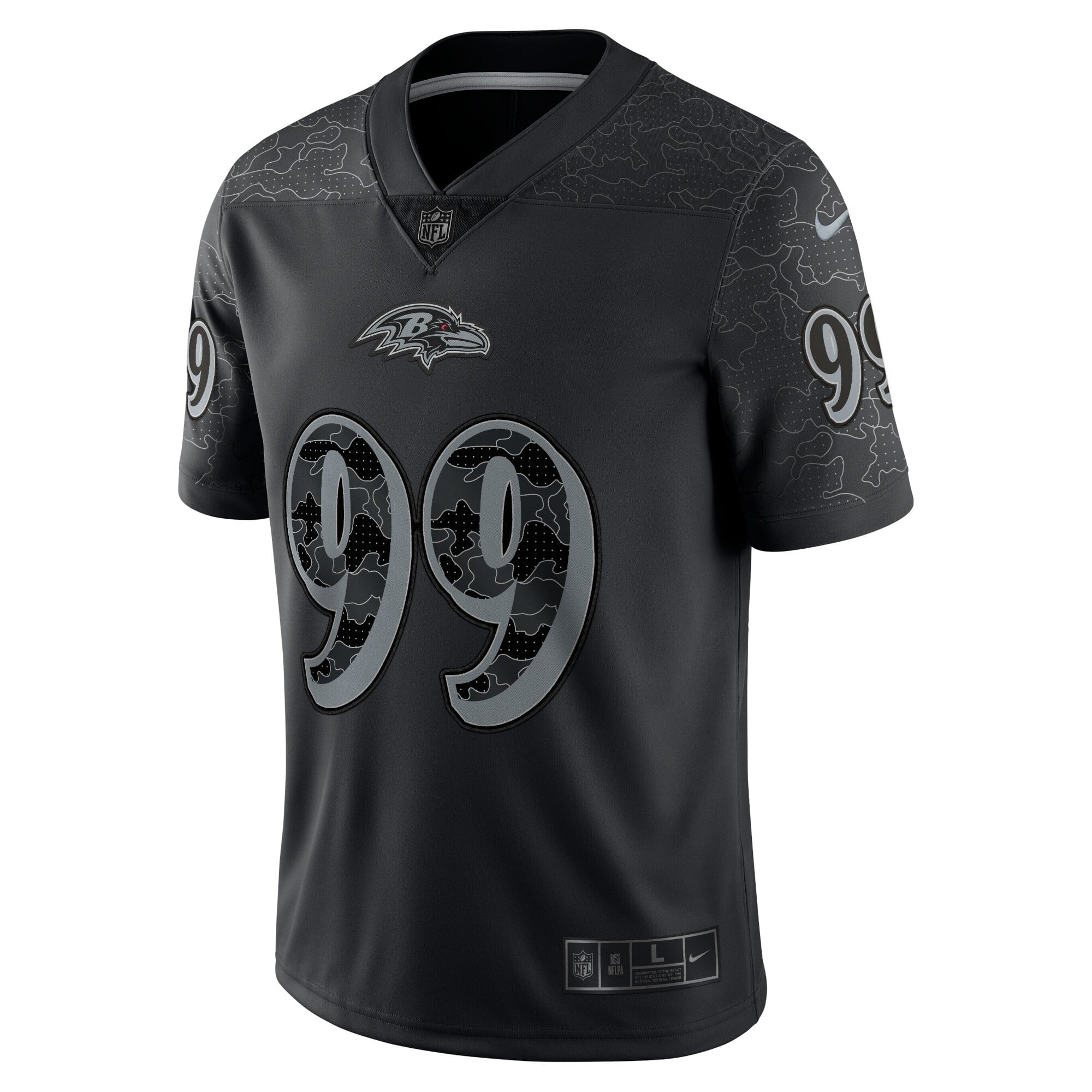 Men's Nike Odafe Oweh Black Baltimore Ravens RFLCTV Limited Jersey - vstockx