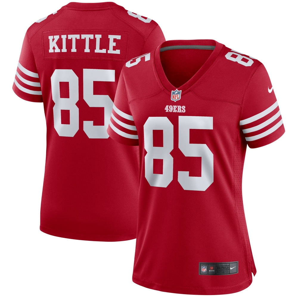 Women's Nike George Kittle Scarlet San Francisco 49ers Player Game Jersey - vstockx