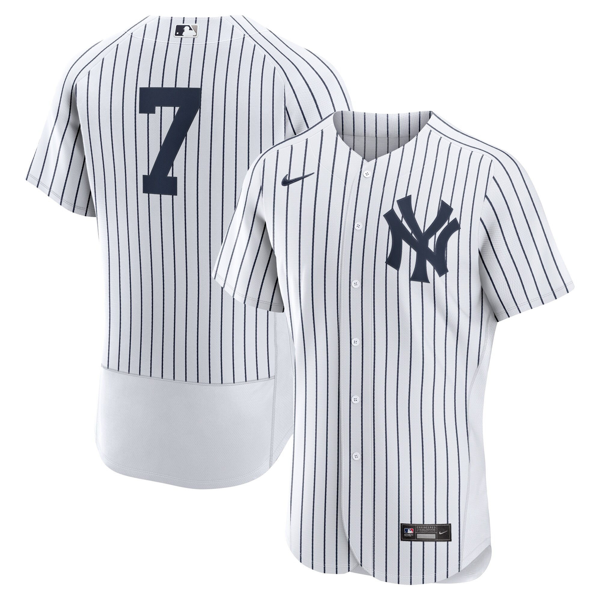 Mickey Mantle New York Yankees Nike Home Authentic Retired Player Jersey - White - vstockx
