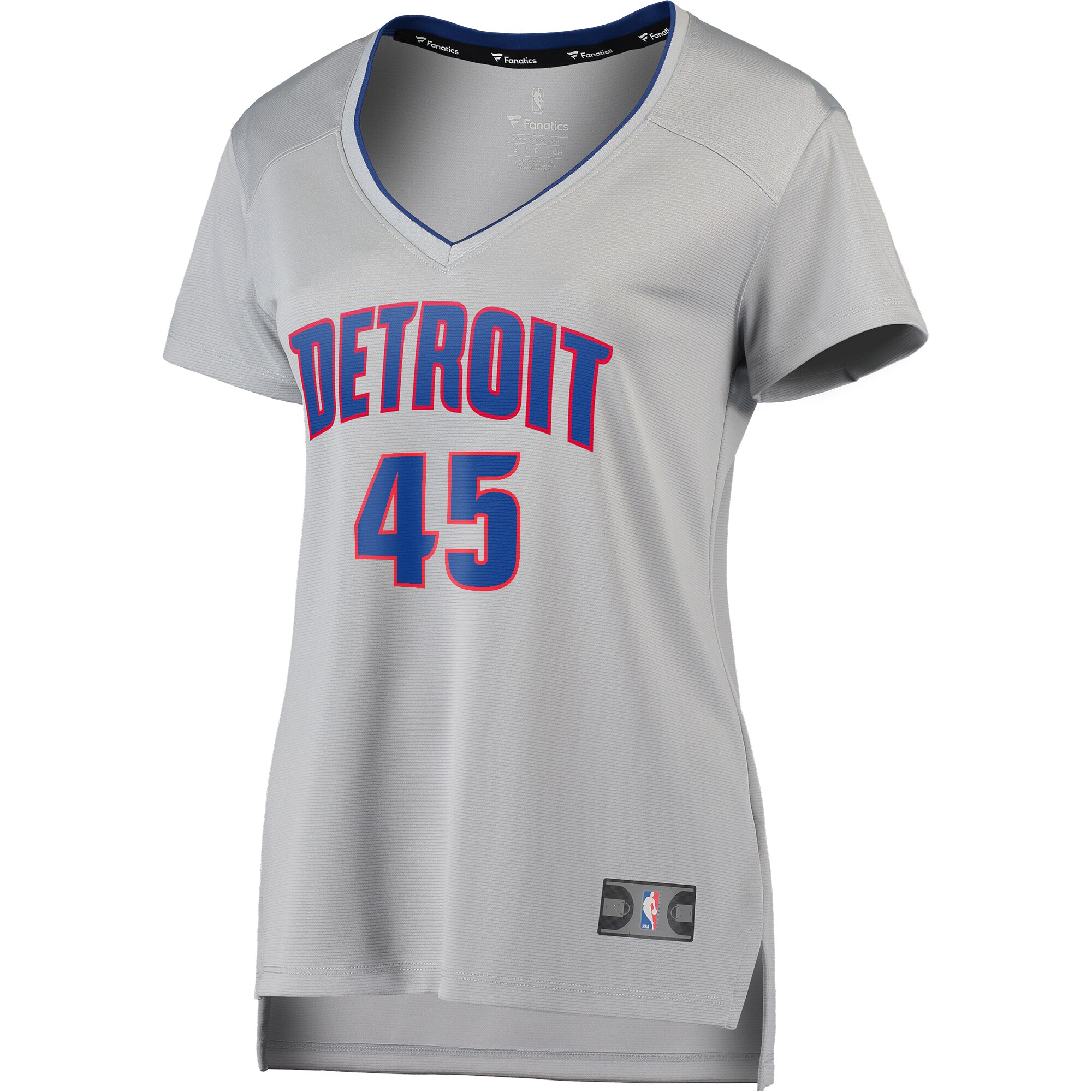 Sekou Doumbouya Detroit Pistons Fanatics Branded Women's Fast Break Replica Jersey Silver - Statement Edition - vstockx