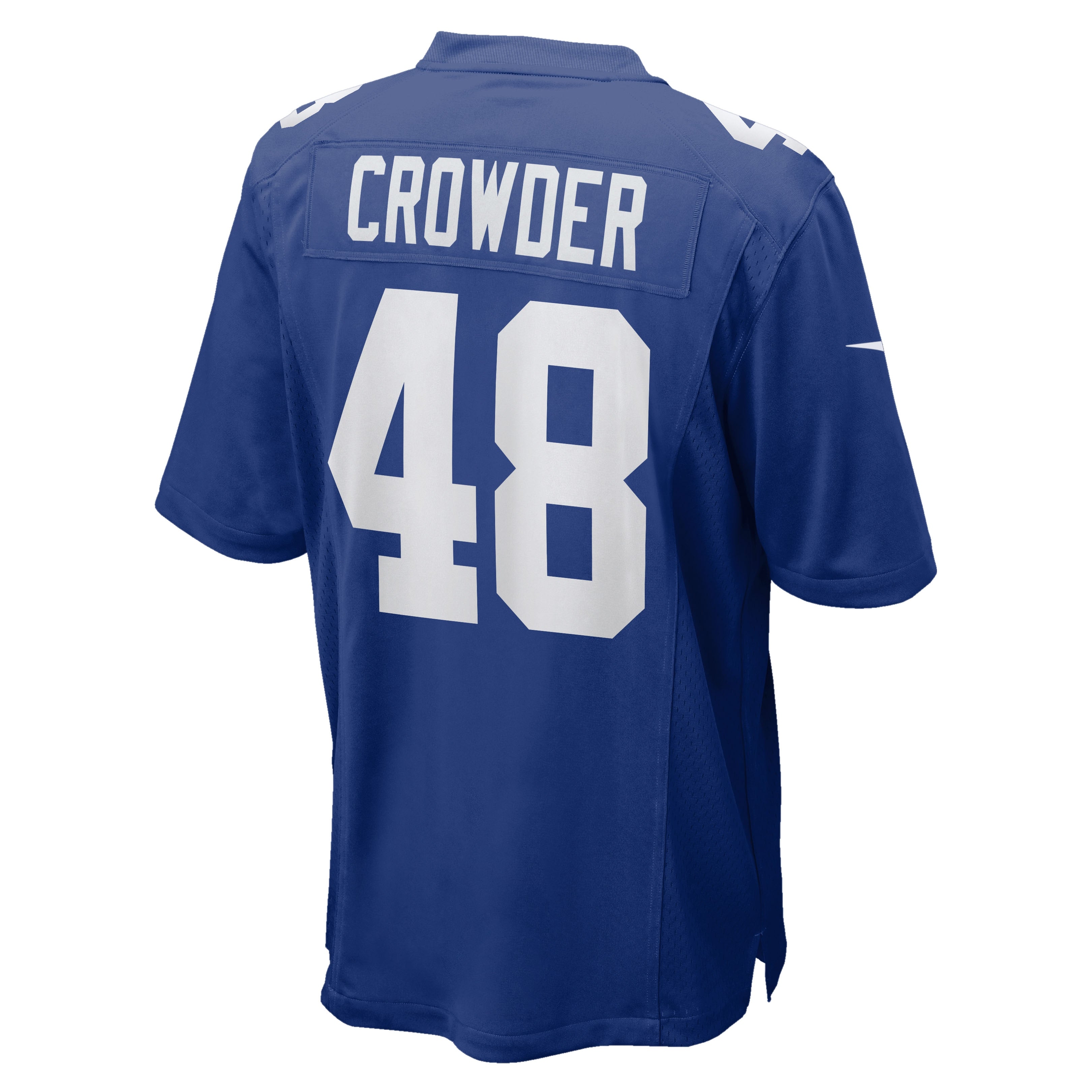 Men's Nike Tae Crowder Royal New York Giants Team Game Jersey - vstockx