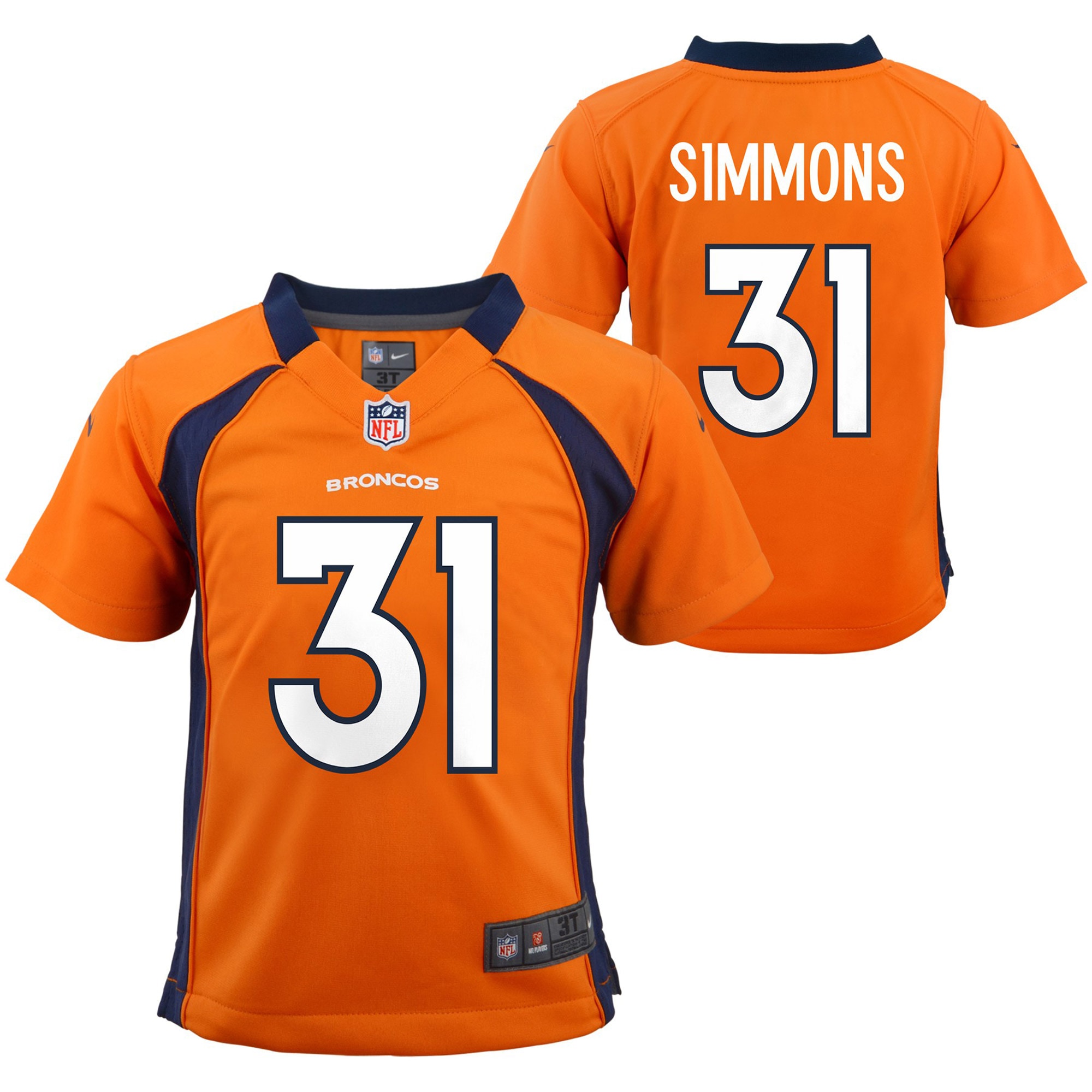 Justin Simmons Denver Broncos Nike Toddler Game Jersey - Orange - vstockx