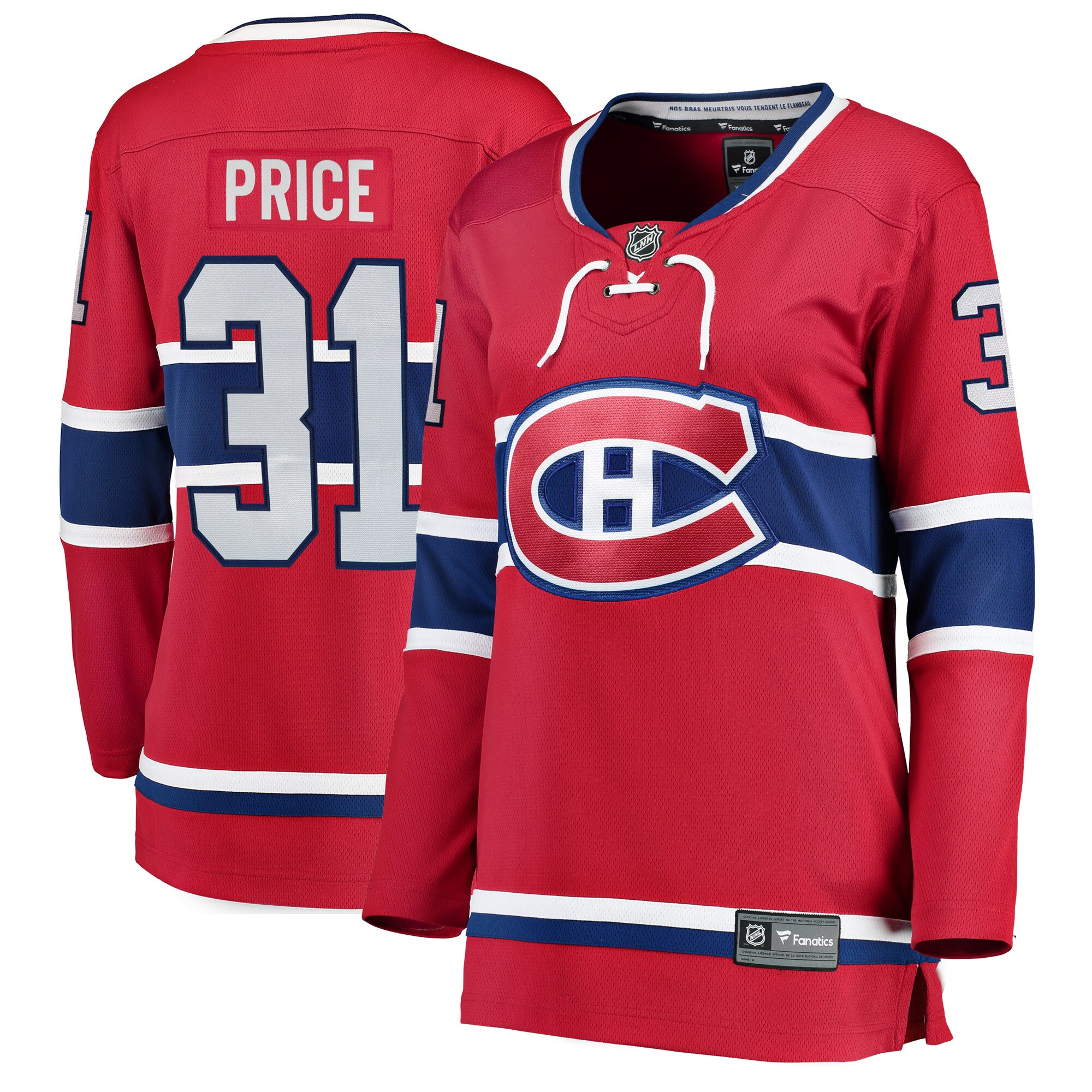 Carey Price Montreal Canadiens Fanatics Branded Women's Home Breakaway Player Jersey - Red - vstockx