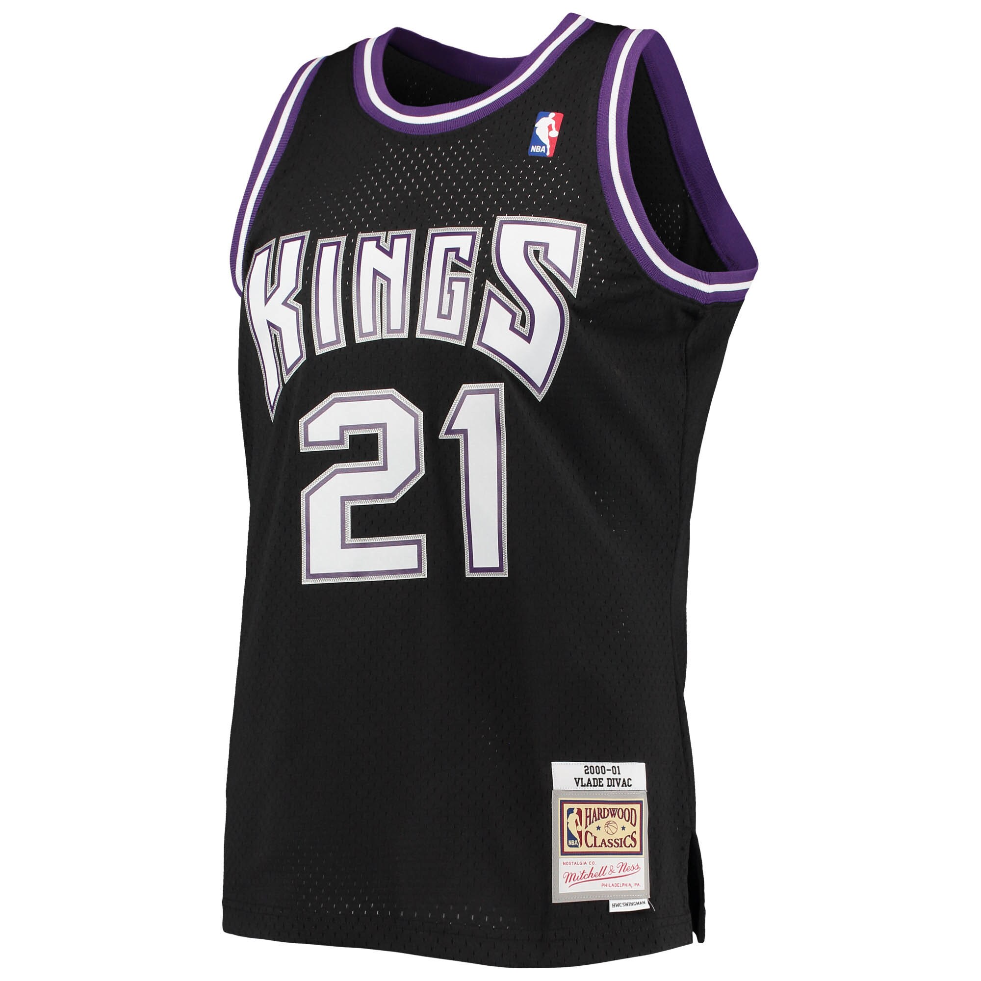 Vlade Divac Sacramento Kings Mitchell & Ness Hardwood Classics Swingman Jersey - Black - vstockx
