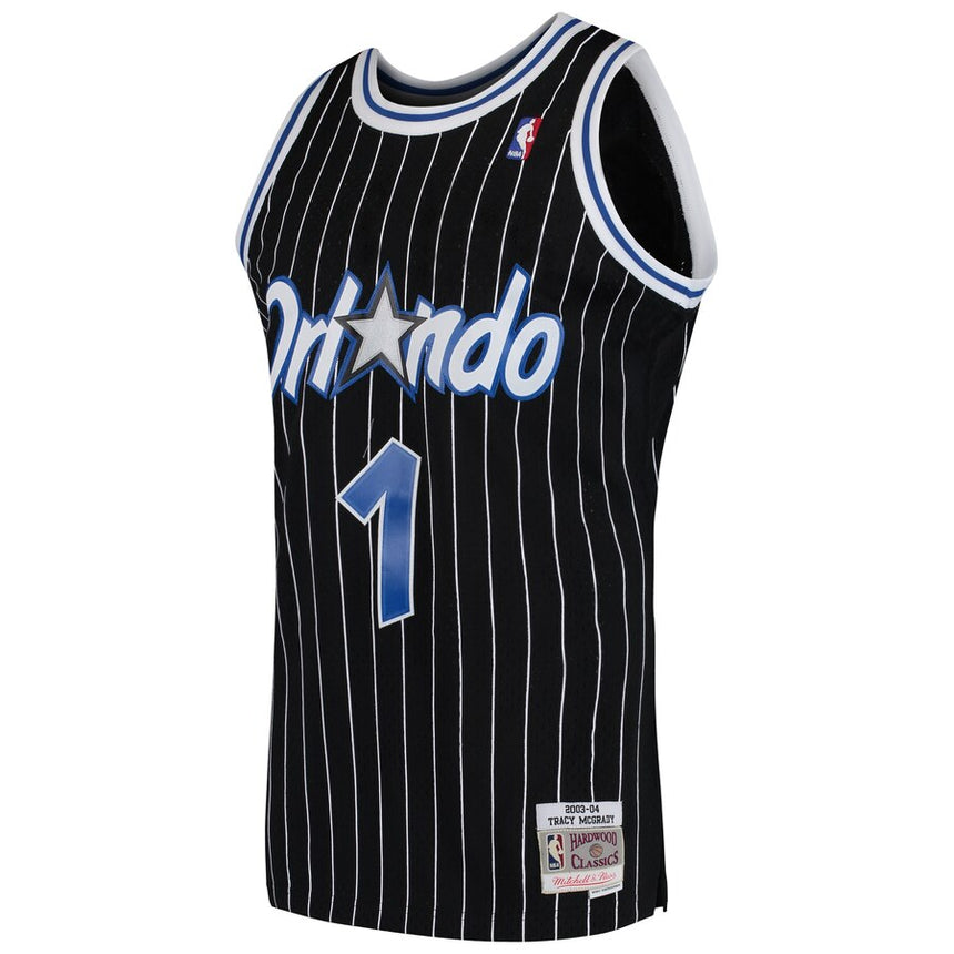 Men's Tracy McGrady 2003-04 Orlando Magic Mitchell & Ness Black Away Swingman Jersey - vstockx