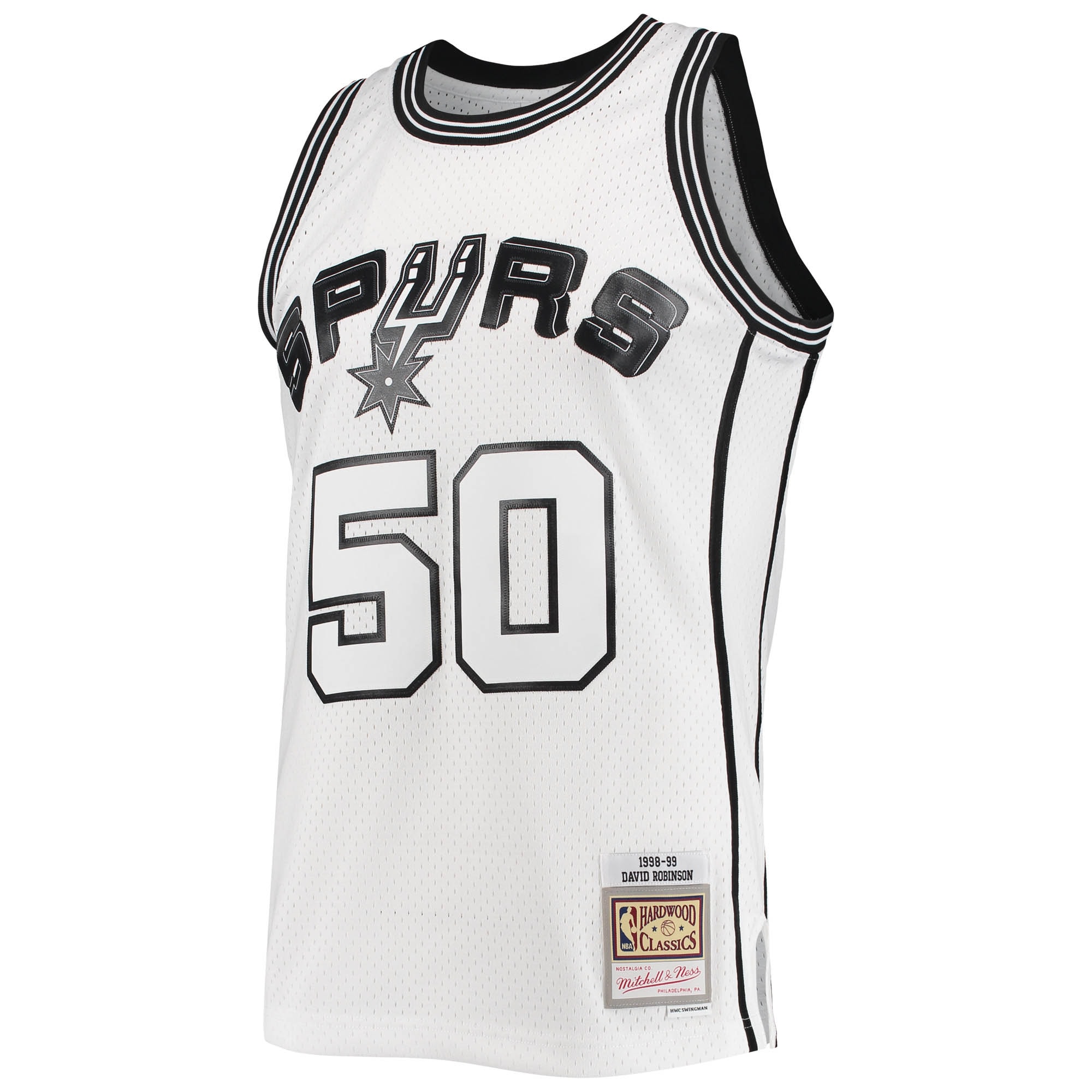 David Robinson San Antonio Spurs Mitchell & Ness White Out Swingman Jersey - vstockx