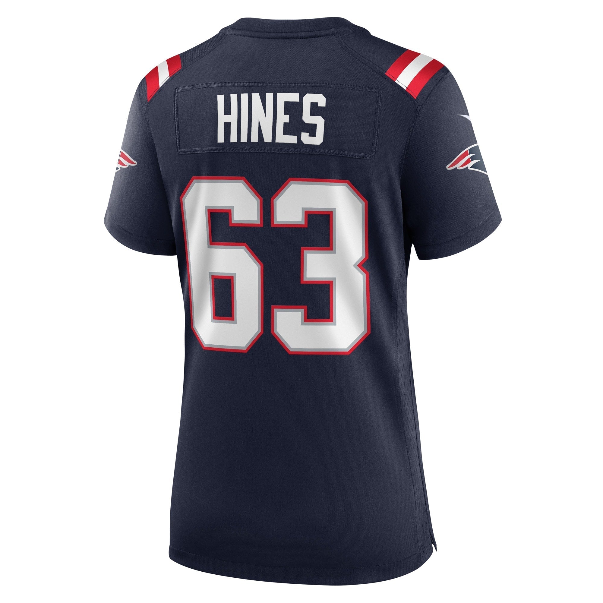 Women's Nike Chasen Hines Navy New England Patriots Game Player Jersey - vstockx