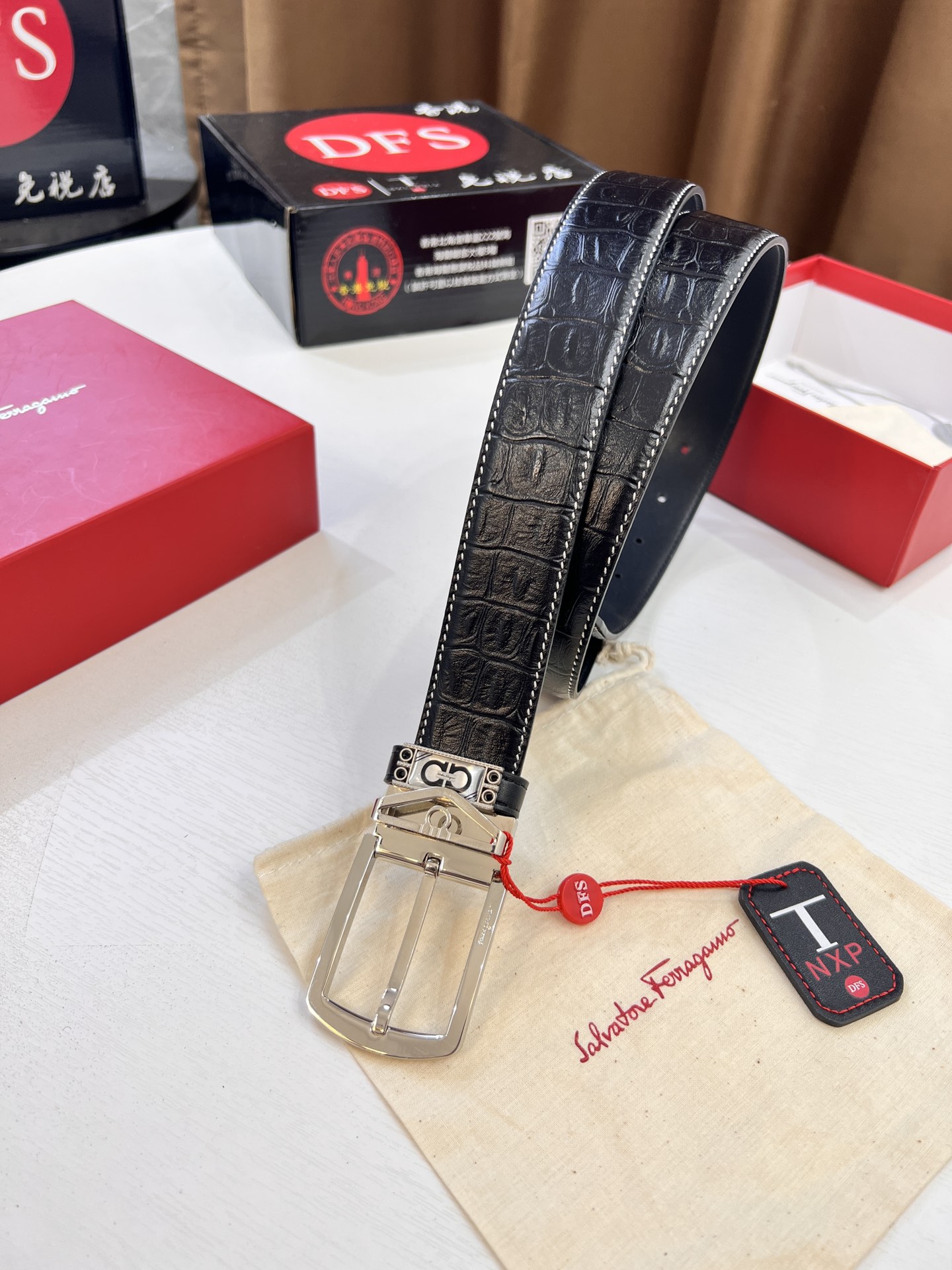 Streetwear Belt Ferragamo 320372 size:3.5cm - vstockx