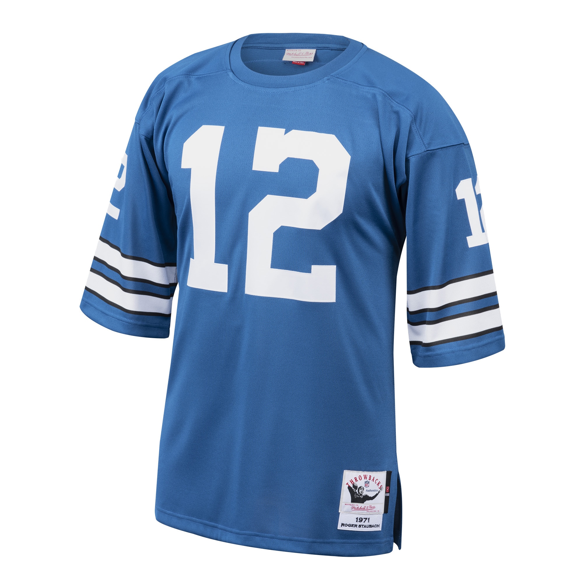 Roger Staubach Dallas Cowboys Mitchell & Ness 1971 Authentic Throwback Retired Player Jersey - Blue - vstockx
