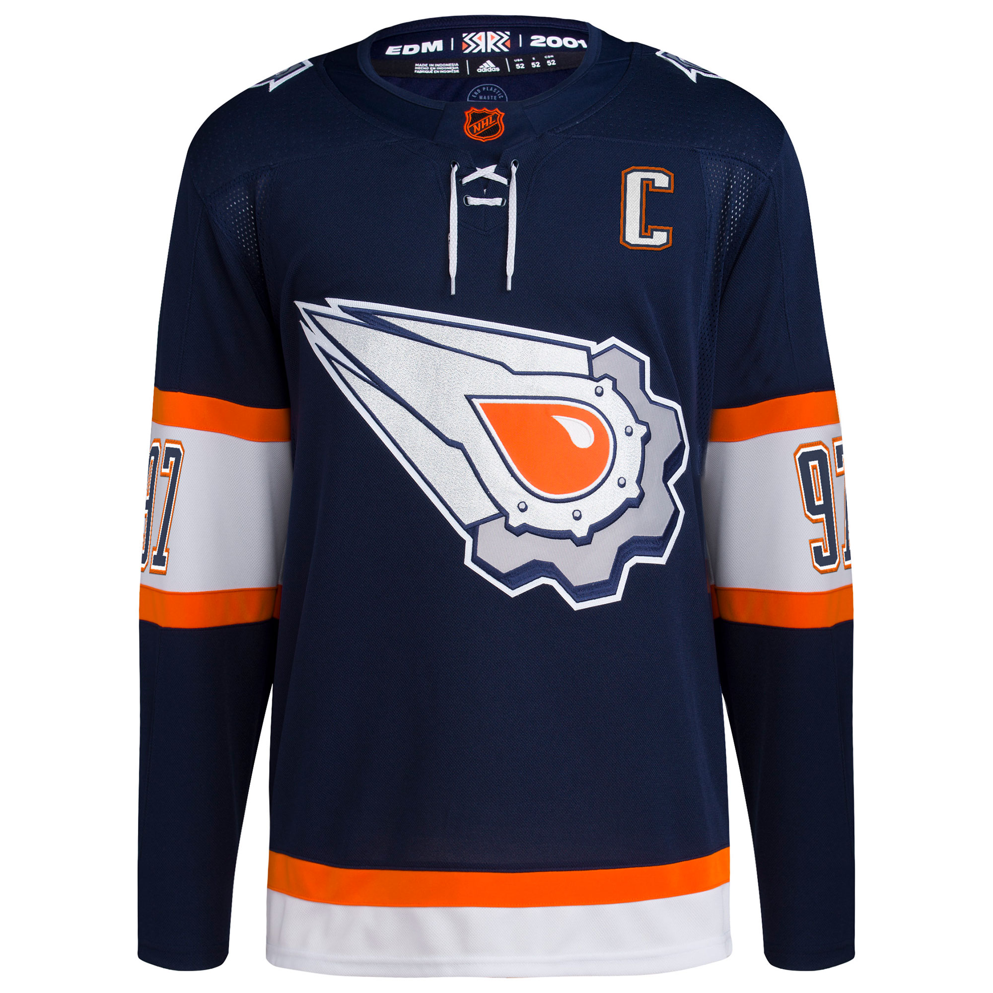 Connor McDavid Edmonton Oilers adidas Reverse Retro 2.0 Authentic Player Jersey - Navy - vstockx