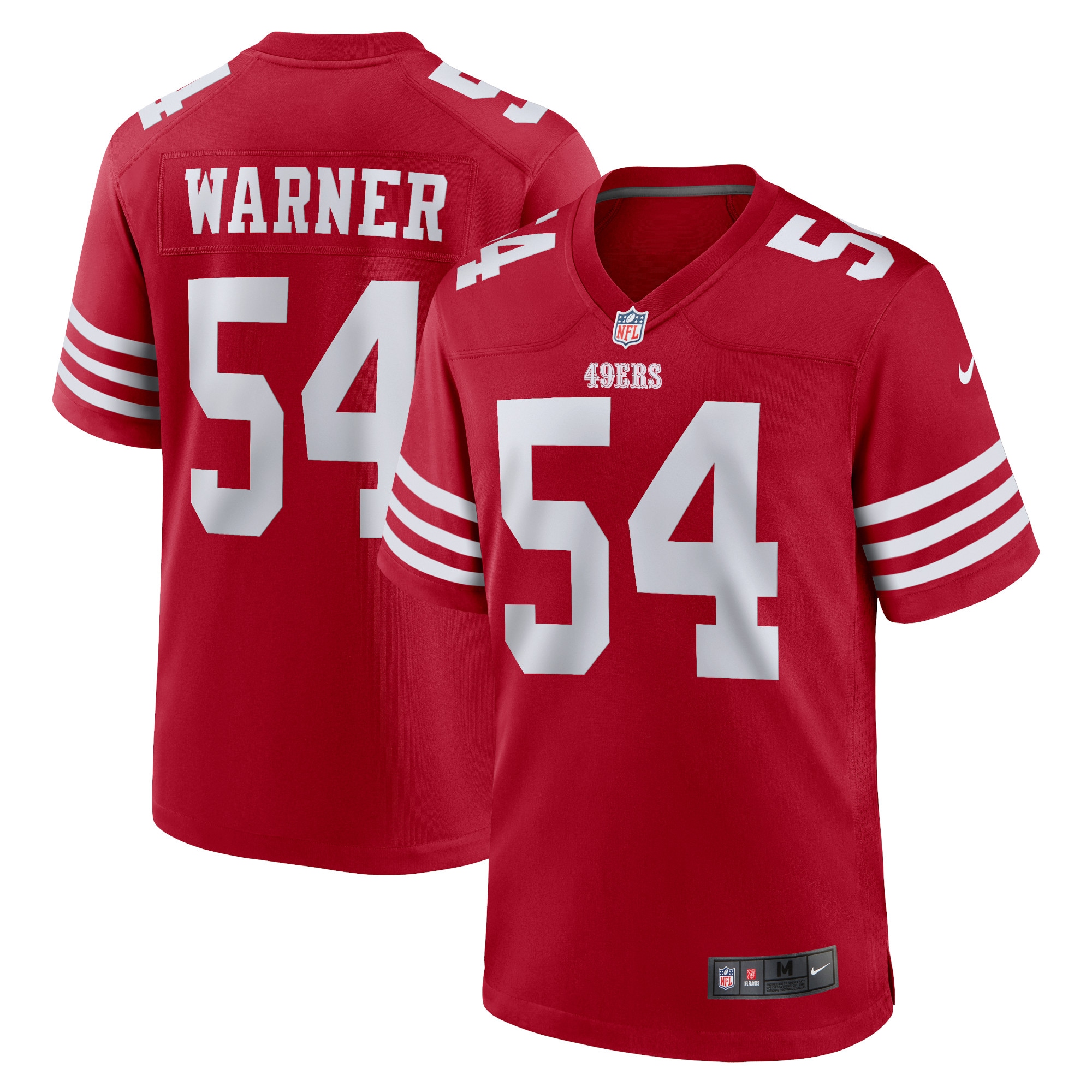 Fred Warner San Francisco 49ers Nike Player Game Jersey - Scarlet - vstockx