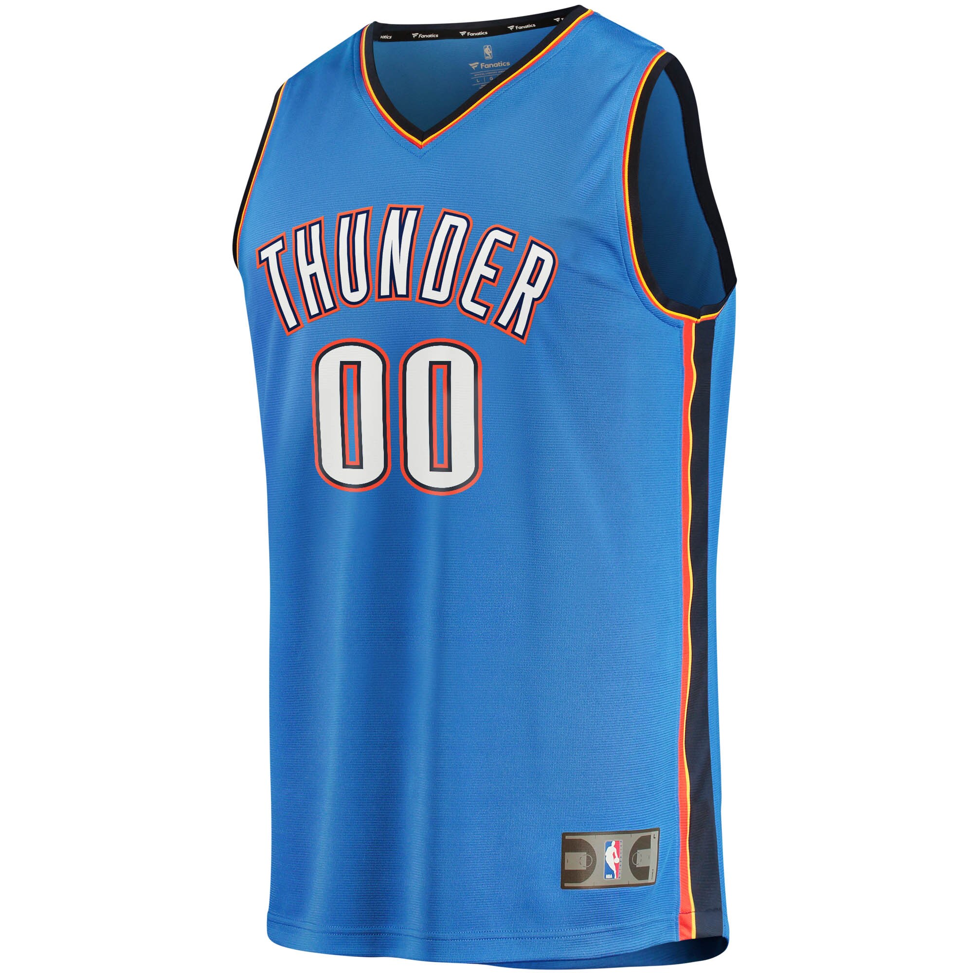 Oklahoma City Thunder Fanatics Branded Fast Break Custom Replica Jersey Blue - Icon Edition - vstockx