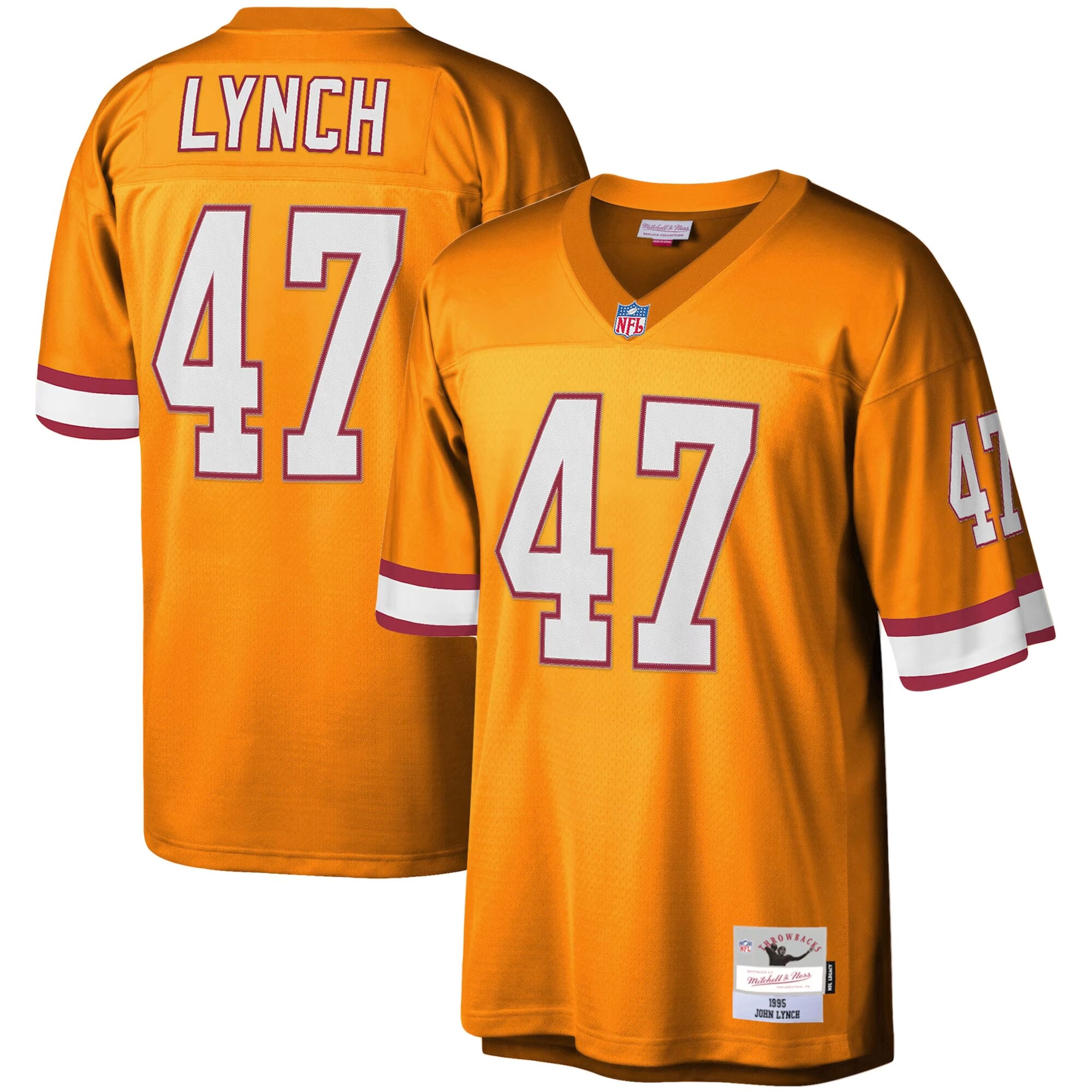 John Lynch Tampa Bay Buccaneers Mitchell & Ness Big & Tall 1995 Legacy Retired Player Jersey - Orange - vstockx