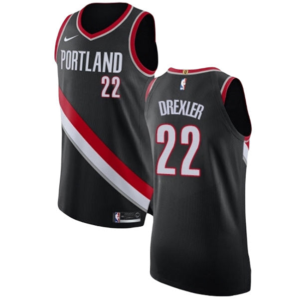 Women's Portland Trail Blazers Clyde Drexler Icon Edition Jersey - Black - vstockx