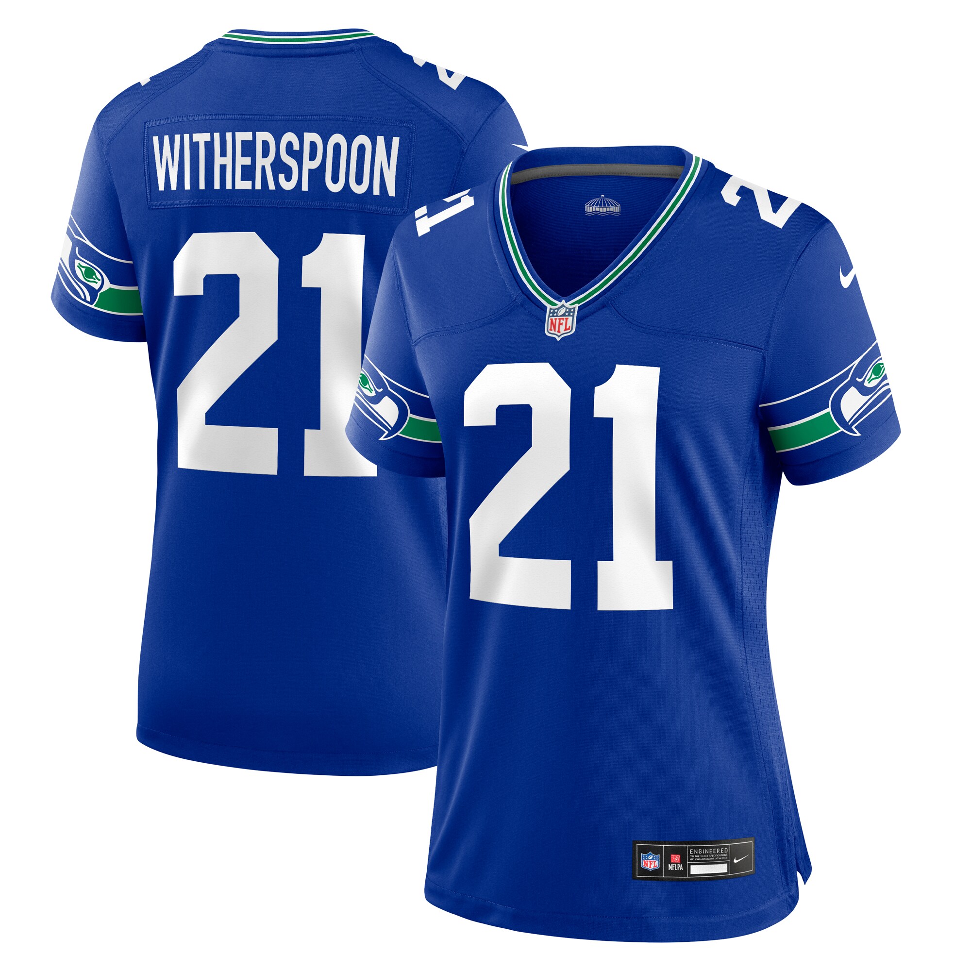 Devon Witherspoon Seattle Seahawks Nike Women's Throwback Player Game Jersey - Royal - vstockx