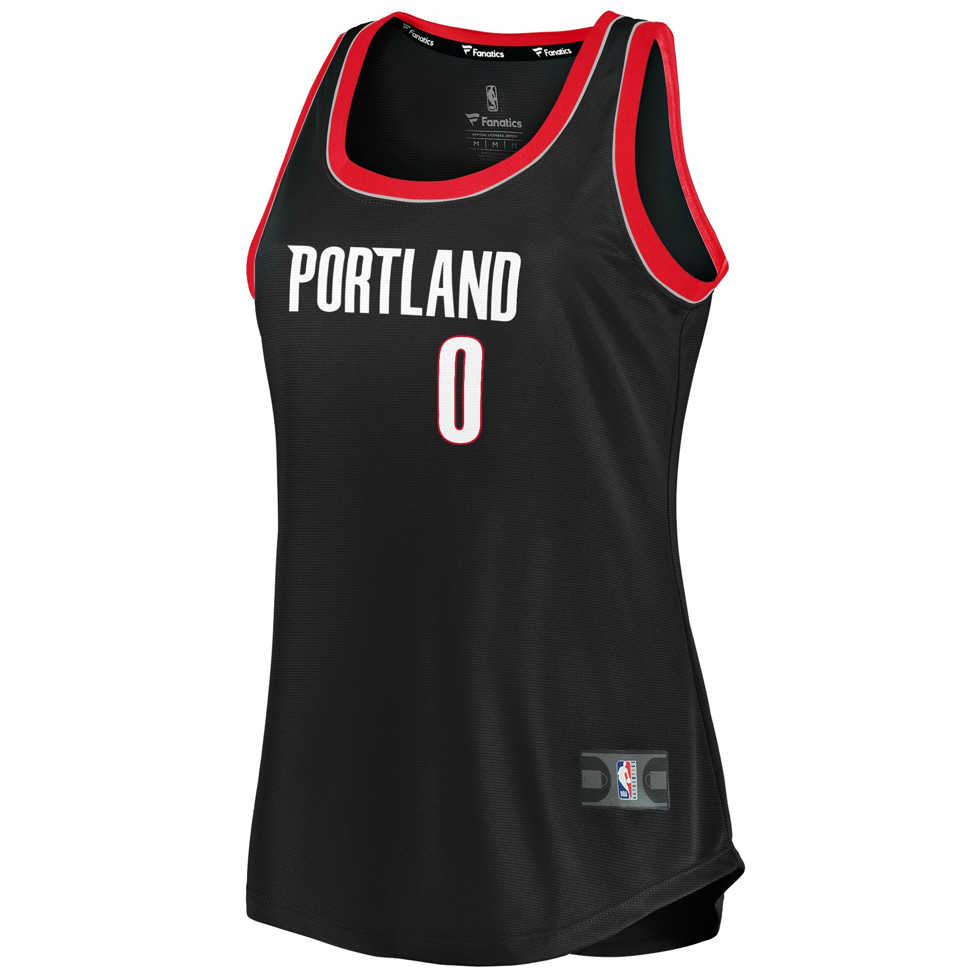 Damian Lillard Portland Trail Blazers Fanatics Branded Women's 2020/21 Fast Break Tank Jersey - Icon Edition - Black - vstockx