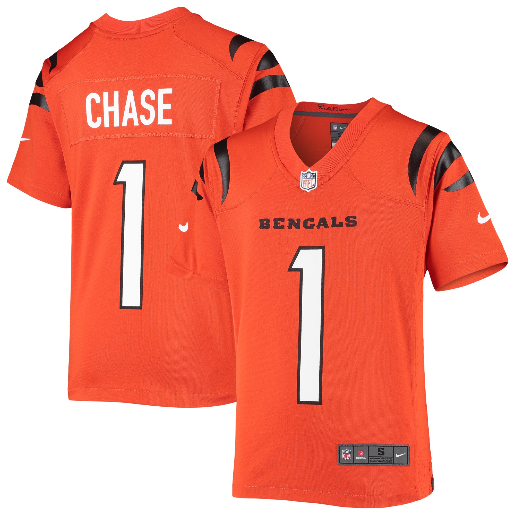Ja'Marr Chase Cincinnati Bengals Nike Youth Game Jersey - Orange - vstockx