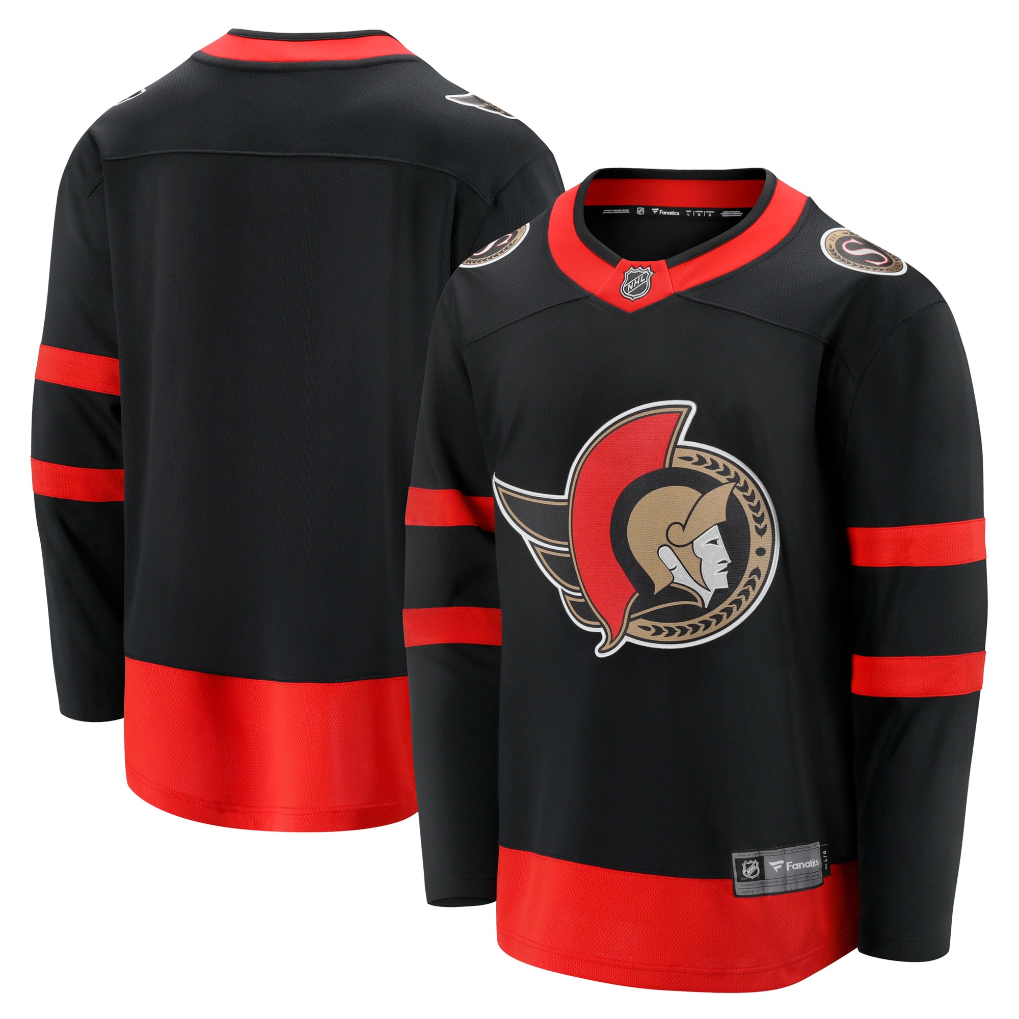 Ottawa Senators Fanatics Branded 2020/21 Home Breakaway Jersey - Black - vstockx