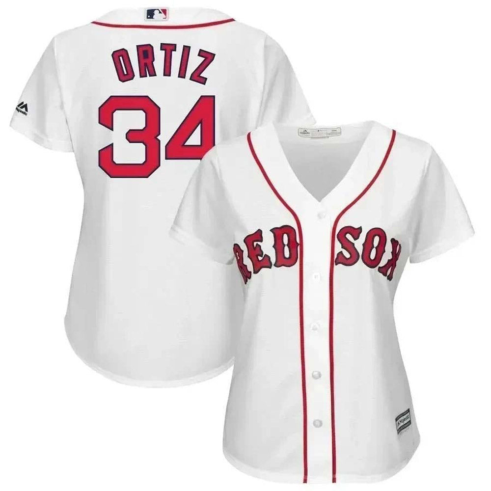 Women's Boston Red Sox David Ortiz Replica Home Jersey - White - vstockx