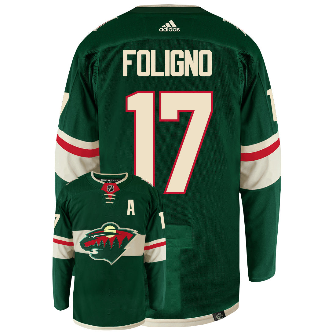 Marcus Foligno Minnesota Wild Adidas Primegreen Authentic NHL Hockey Jersey - vstockx