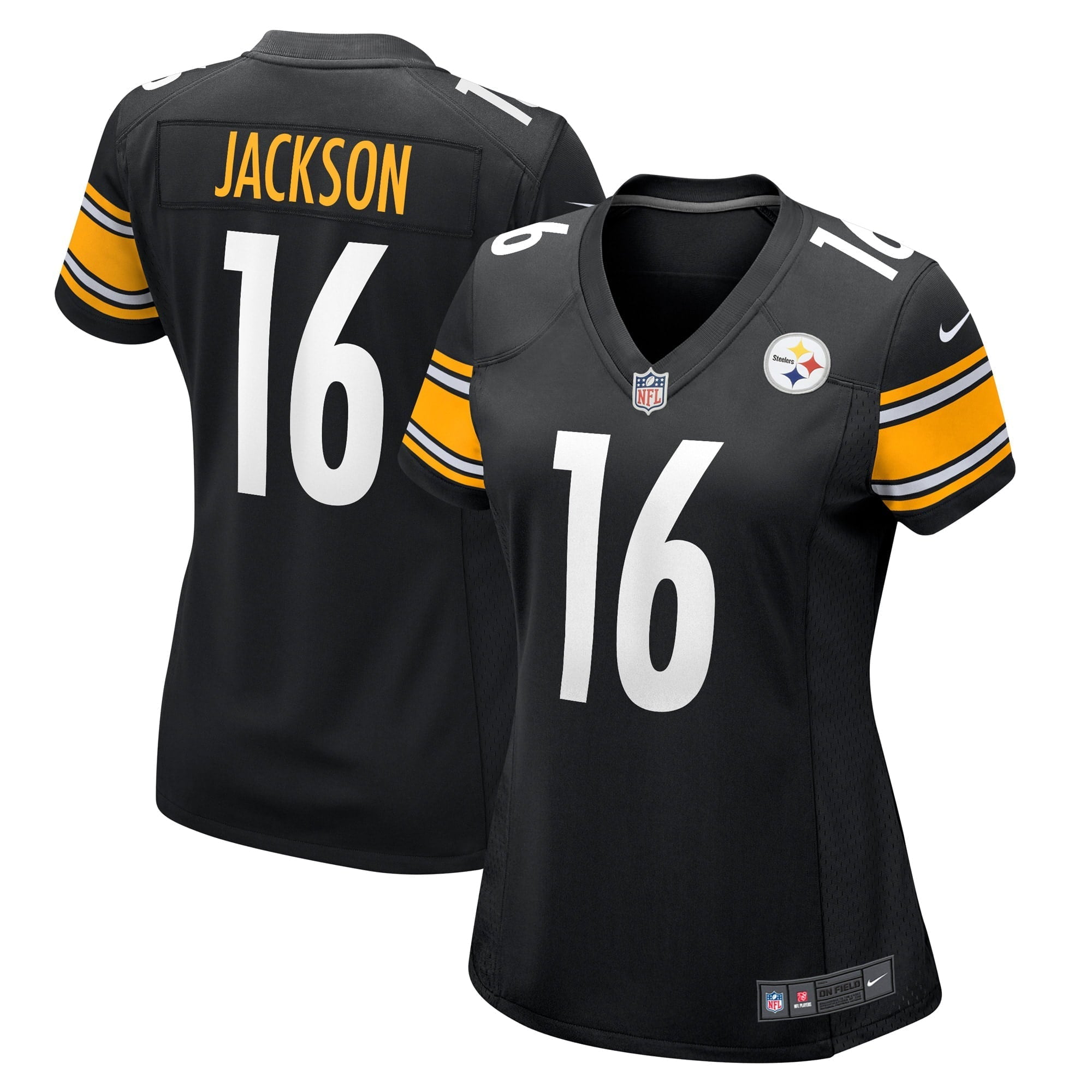 Women's Nike Josh Jackson Black Pittsburgh Steelers Game Player Jersey - vstockx