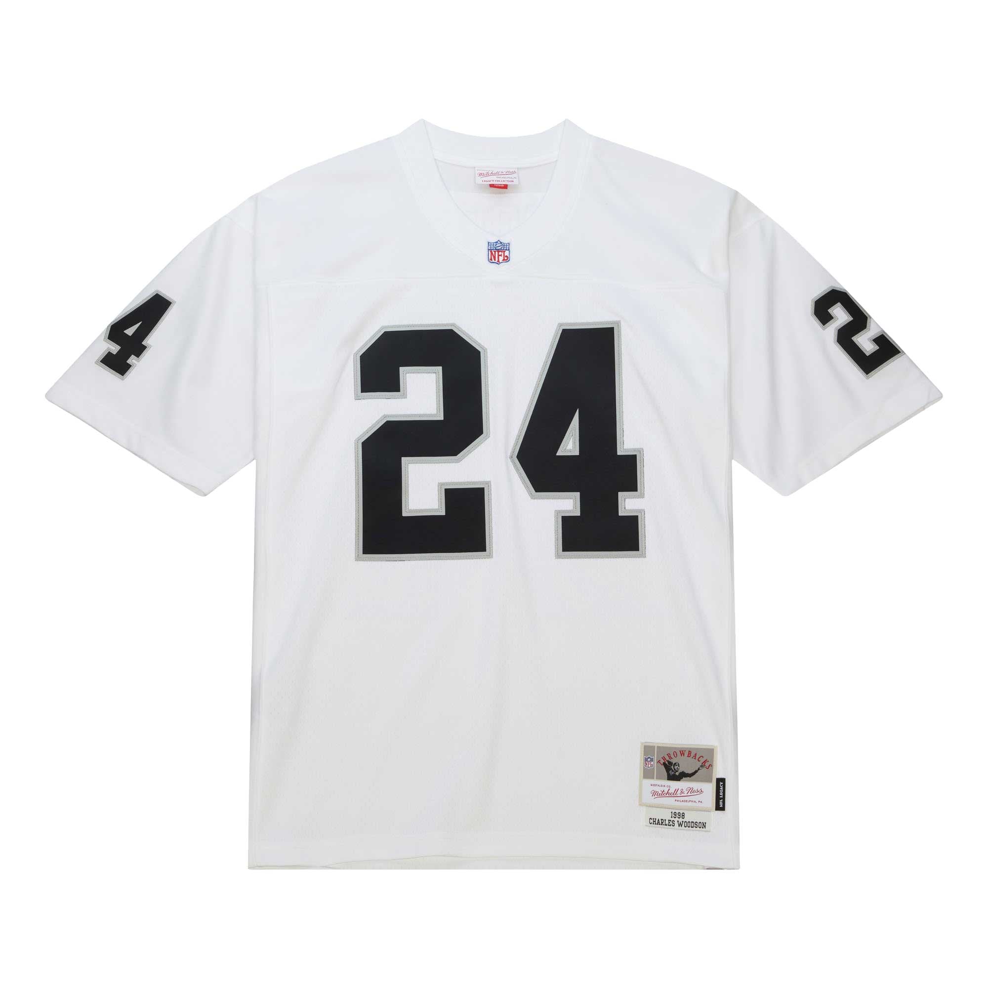 Charles Woodson Las Vegas Raiders Mitchell & Ness Legacy Replica Jersey - White - vstockx