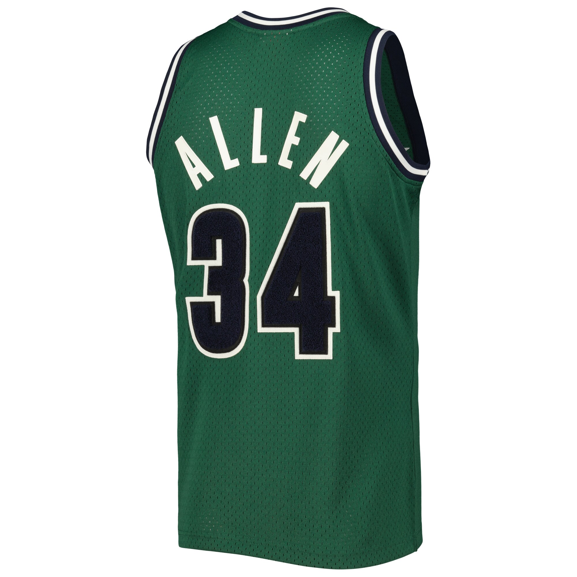 Ray Allen Milwaukee Bucks Mitchell & Ness Hardwood Classics Off-Court Swingman Jersey - Green - vstockx