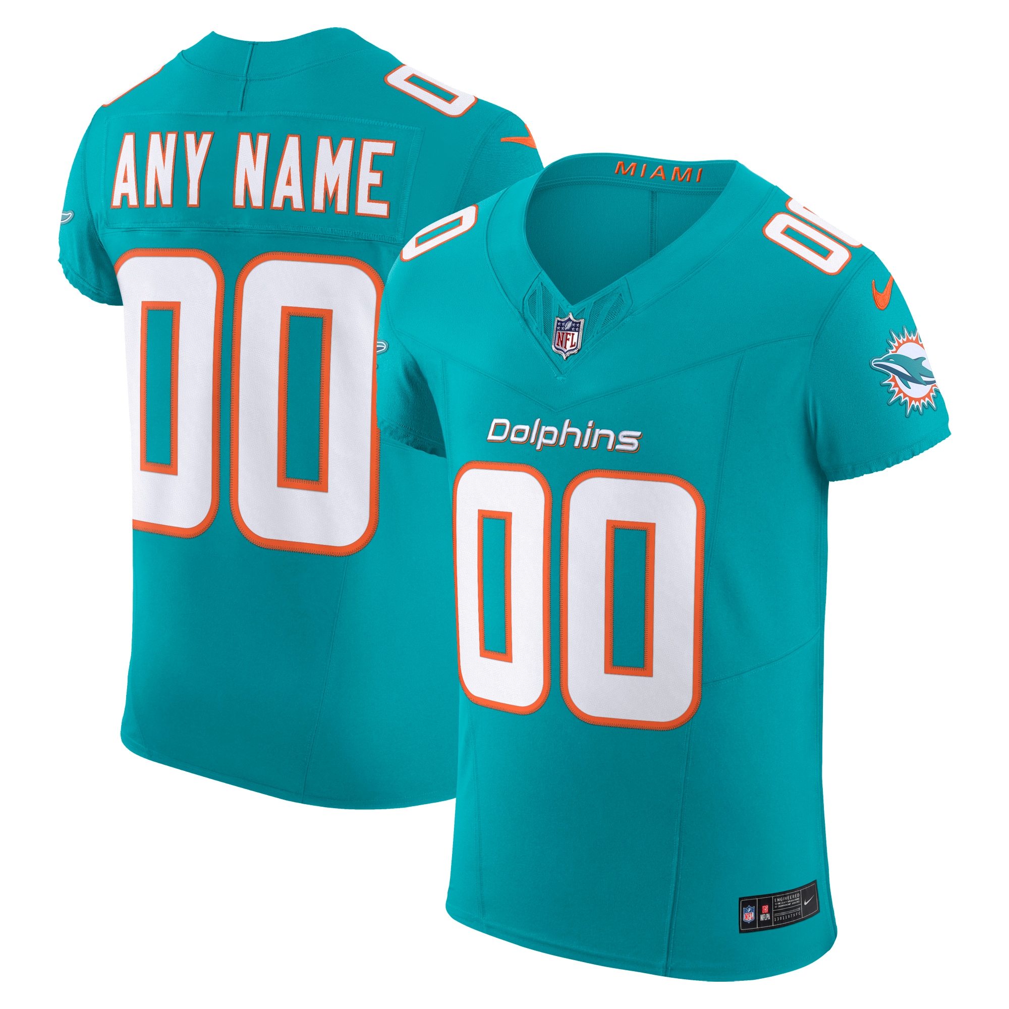 Miami Dolphins Nike Vapor F.U.S.E. Elite Custom Jersey - Aqua - vstockx