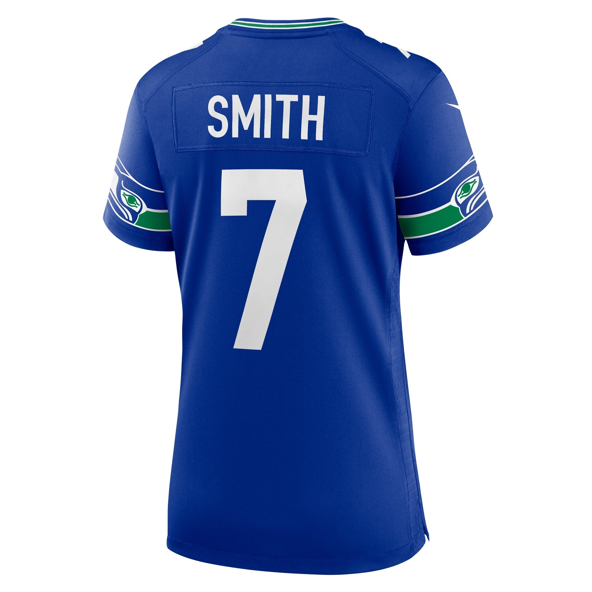 Women's Nike Geno Smith Royal Seattle Seahawks Throwback Player Game Jersey - vstockx