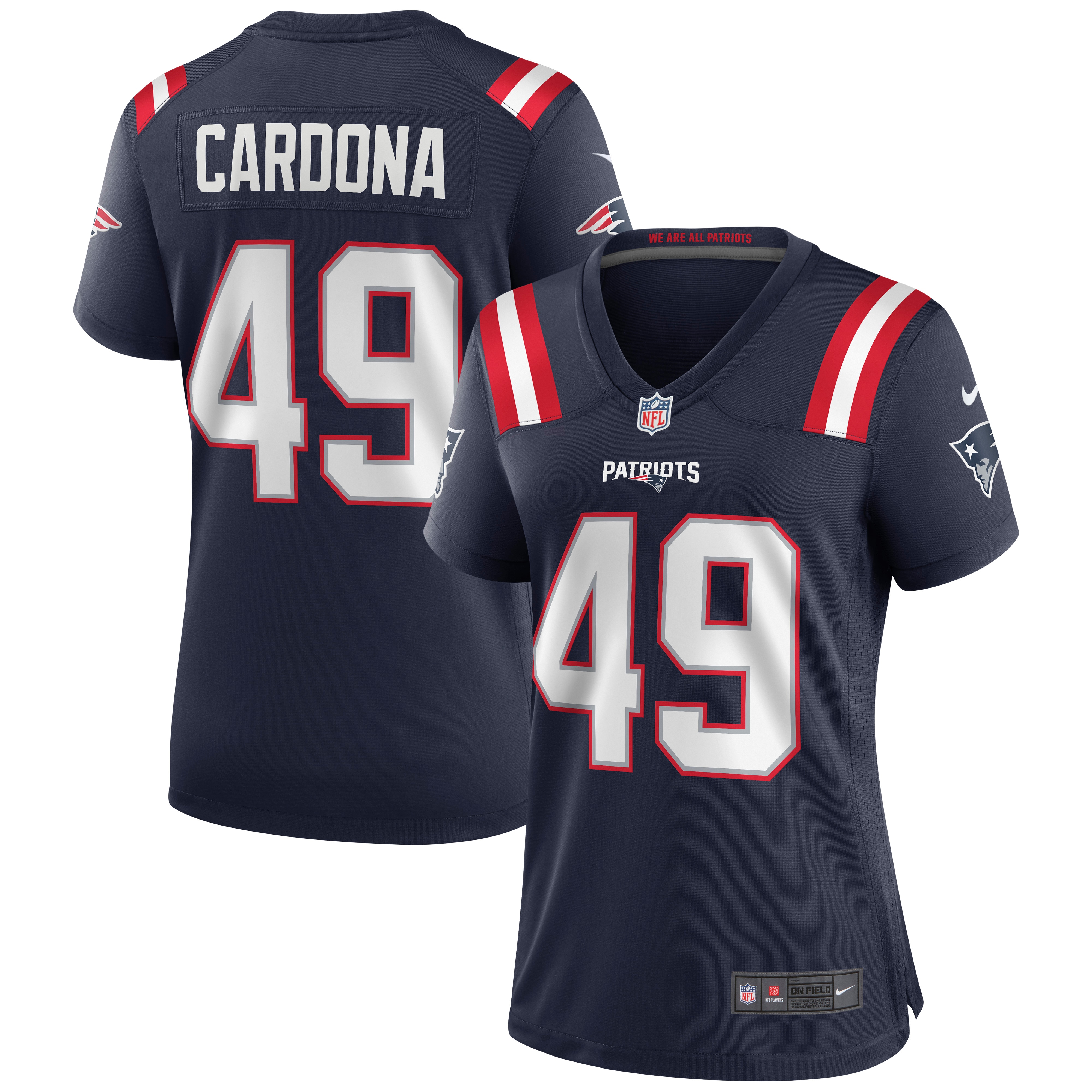 Joe Cardona New England Patriots Nike Women's Game Jersey - Navy - vstockx